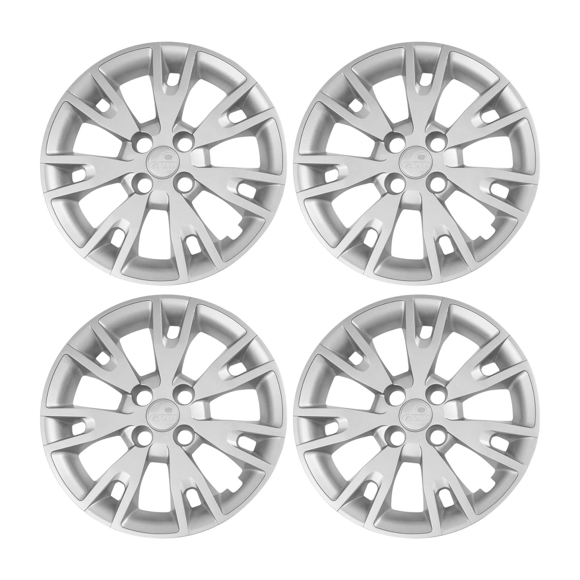 Calota Aro 15" Prata Mod Logan / Sandero a partir de 2020 (Jogo c/ 4 Calotas)  Grid - 878AR-PTA-E