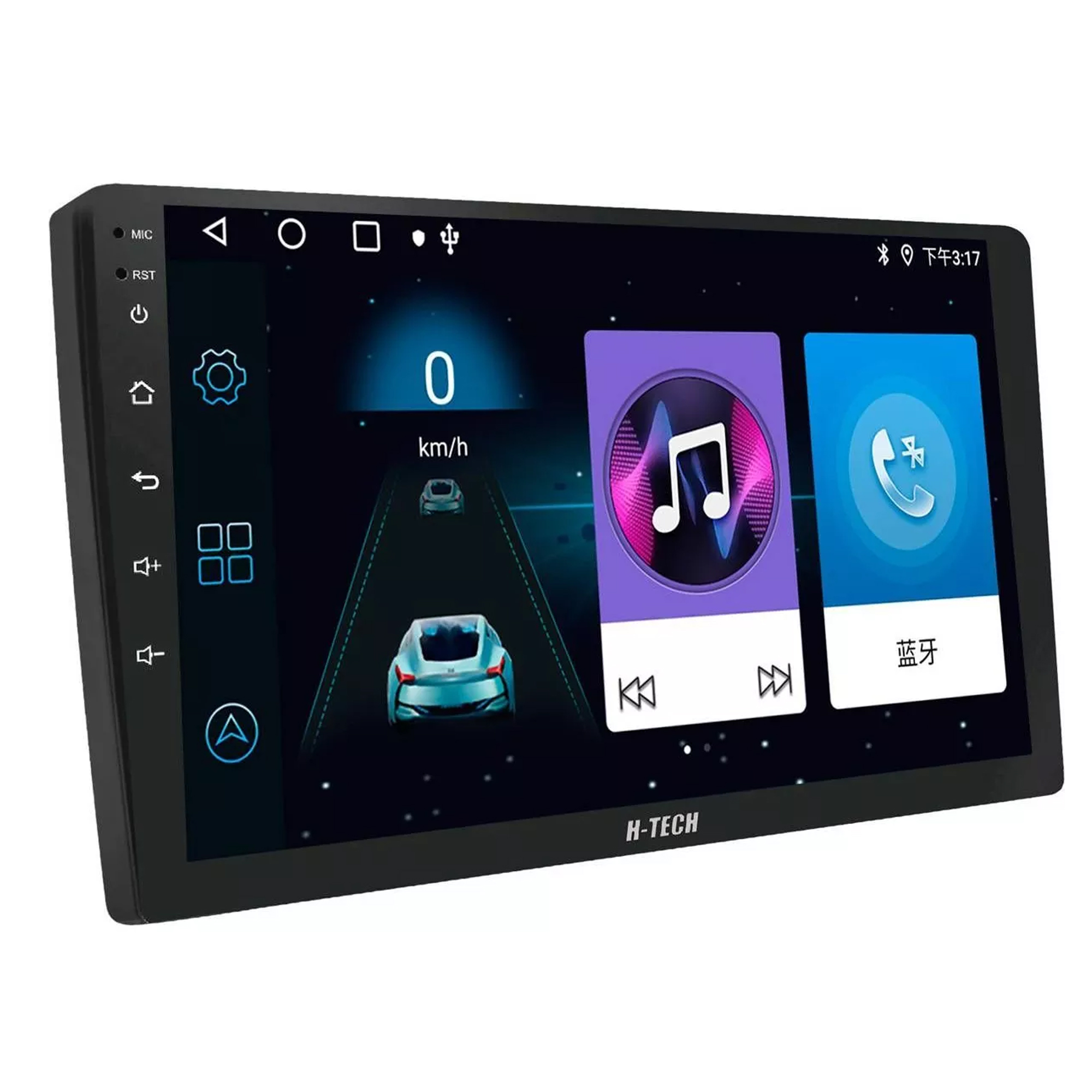 COMP Kit Central Multimidia Nissan Kicks SLIM 9" QLED Android 2+64GB + Moldura + Chicotes + Câmera de ré
