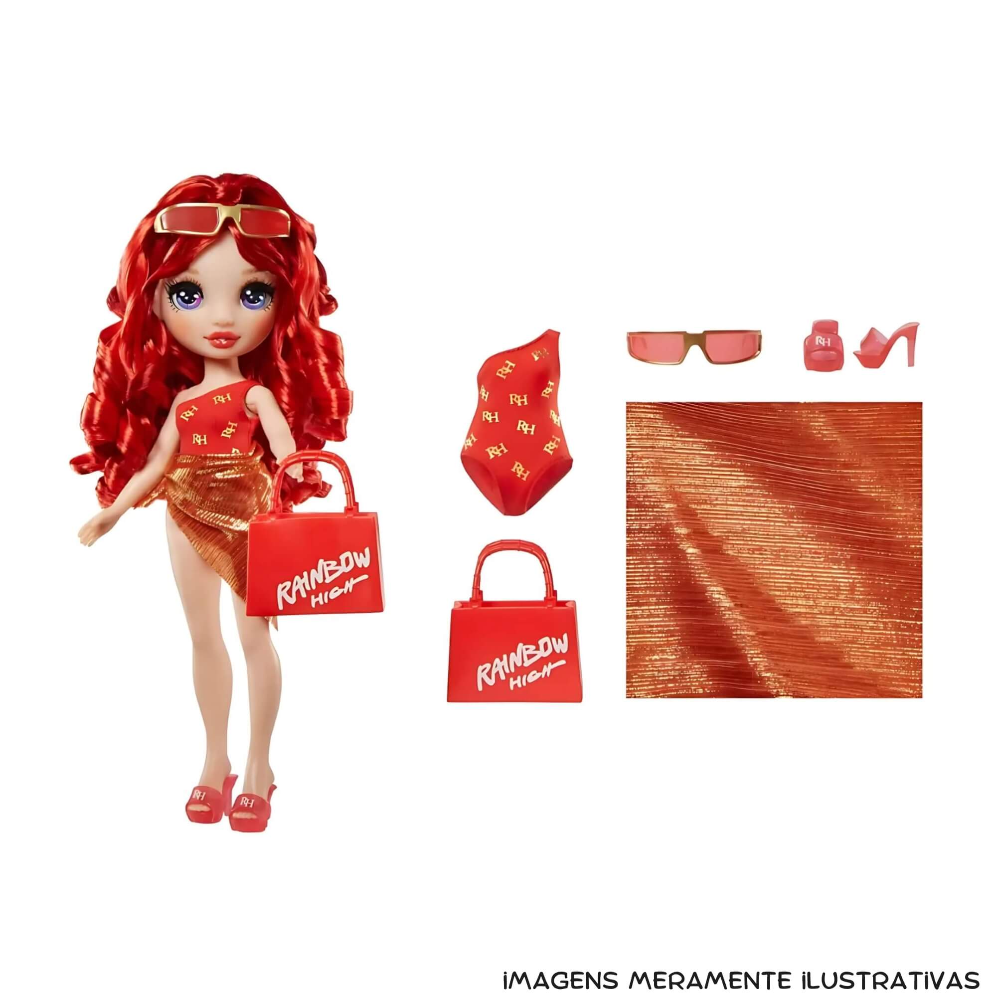 COMP Kit com 4 Bonecas Colecionáveis Rainbow High Fashion Doll 27cm MGA - 4222507277
