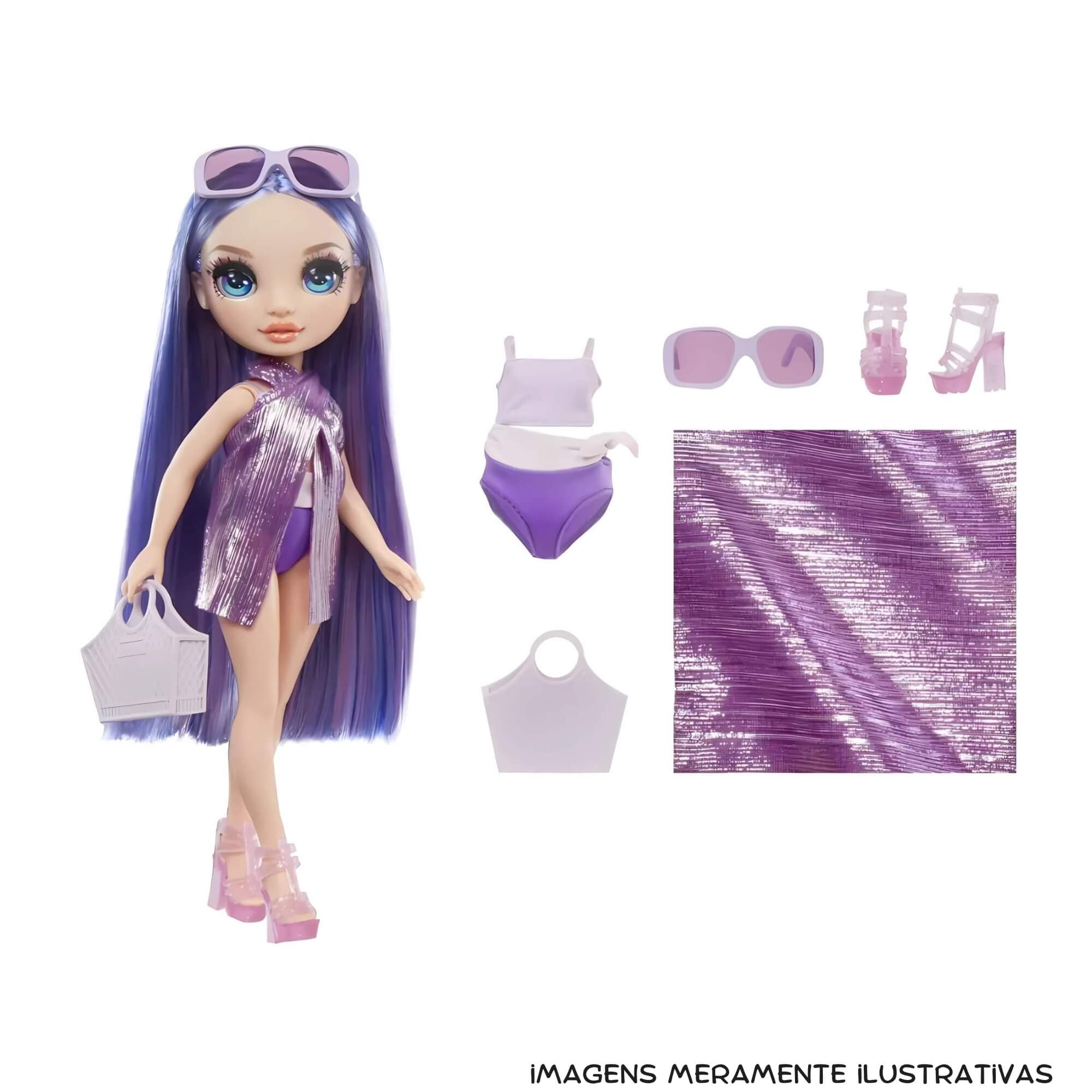 COMP Kit com 4 Bonecas Colecionáveis Rainbow High Fashion Doll 27cm MGA - 4222507277