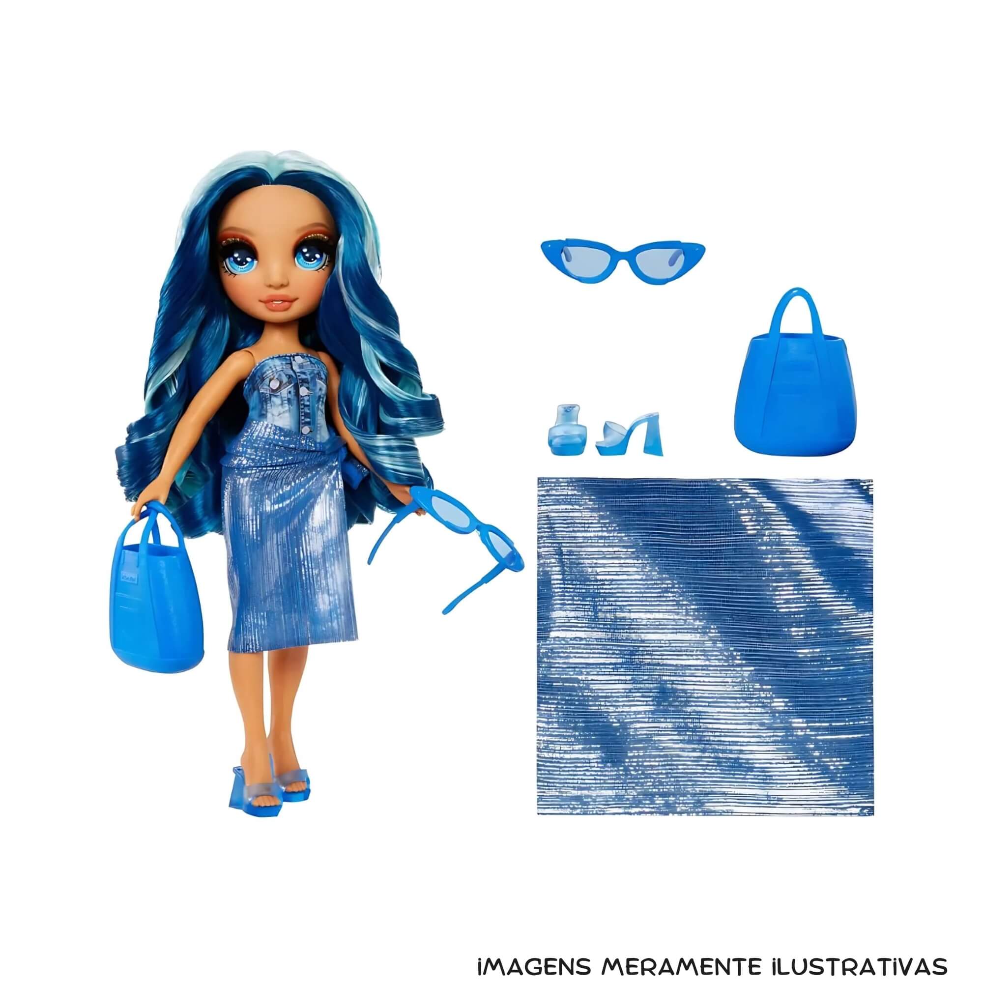 COMP Kit com 4 Bonecas Colecionáveis Rainbow High Fashion Doll 27cm MGA - 4222507277