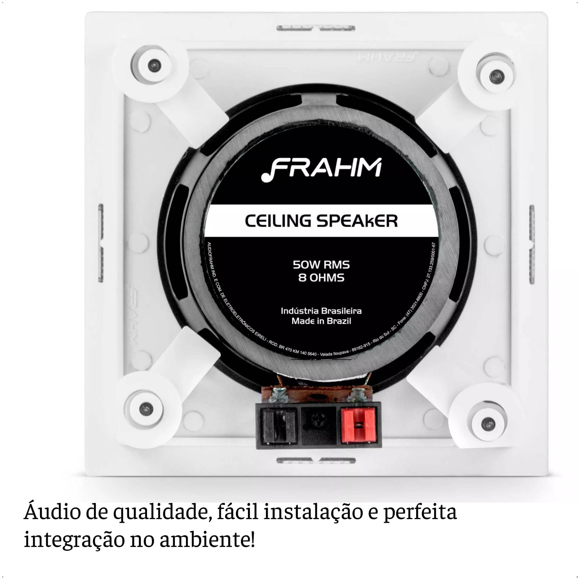 COMP Kit Amplificador Slim 4500 G5 4 Canais 120W + 10 Arandelas Quadradas 40W Branca - Frahm