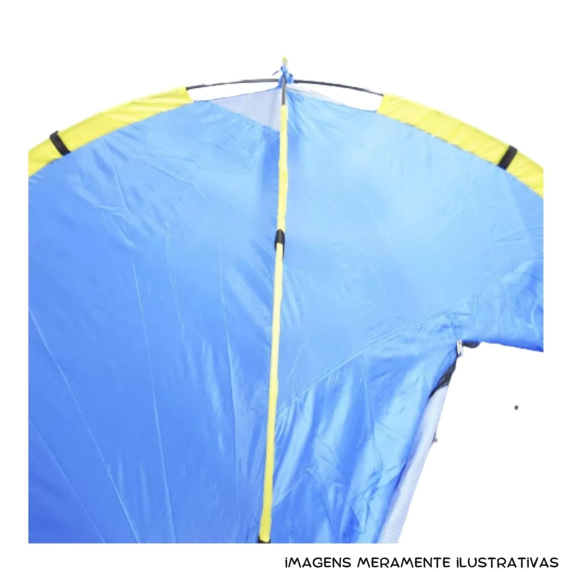 COMP Kit Barraca Camping Iglu 4 Pessoas + Colchão de Casal Inflável c/ Inflador Fole