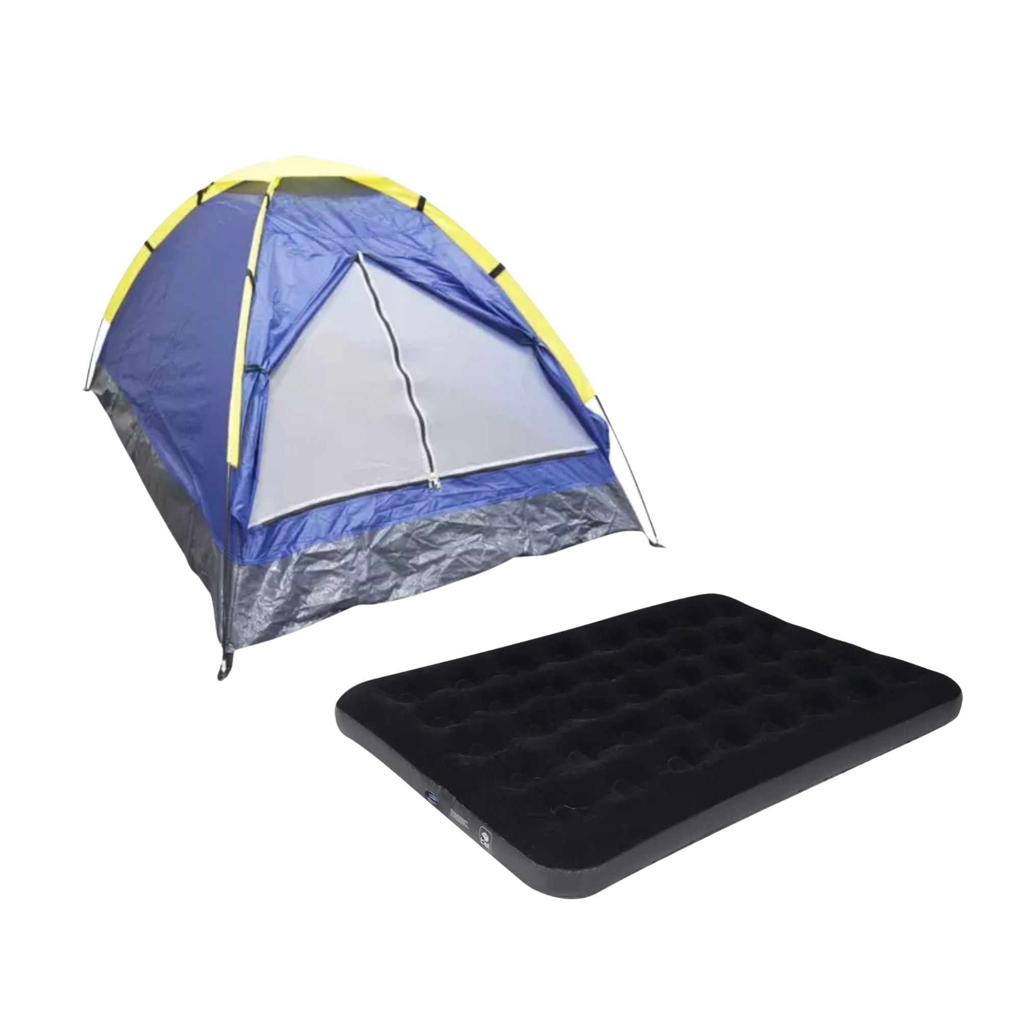 COMP Kit Barraca Iglu Camping Acampamento 2 Pessoas + Colchão Inflável Casal Comfort até 300Kg