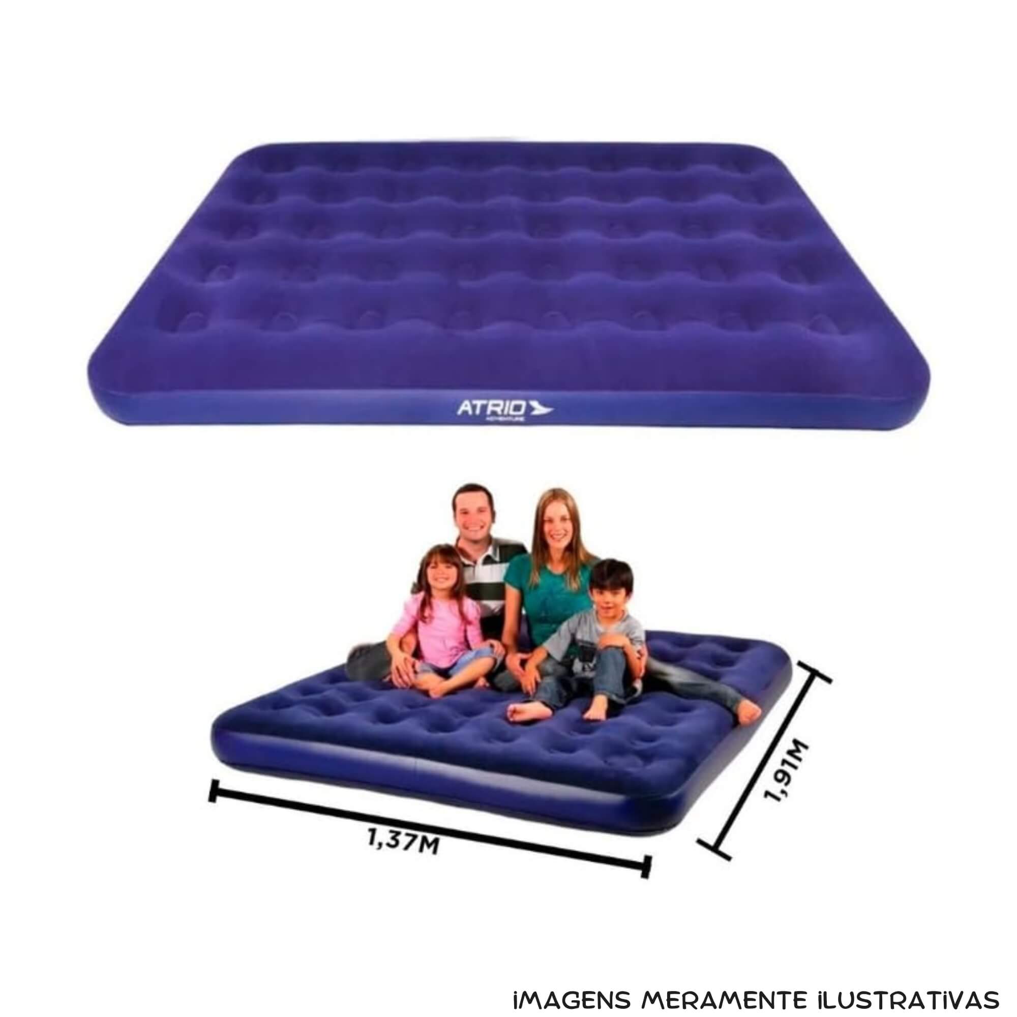 COMP Kit Barraca Iglu Camping Acampamento 3 Pessoas + Colchão Inflável Casal até 200kg