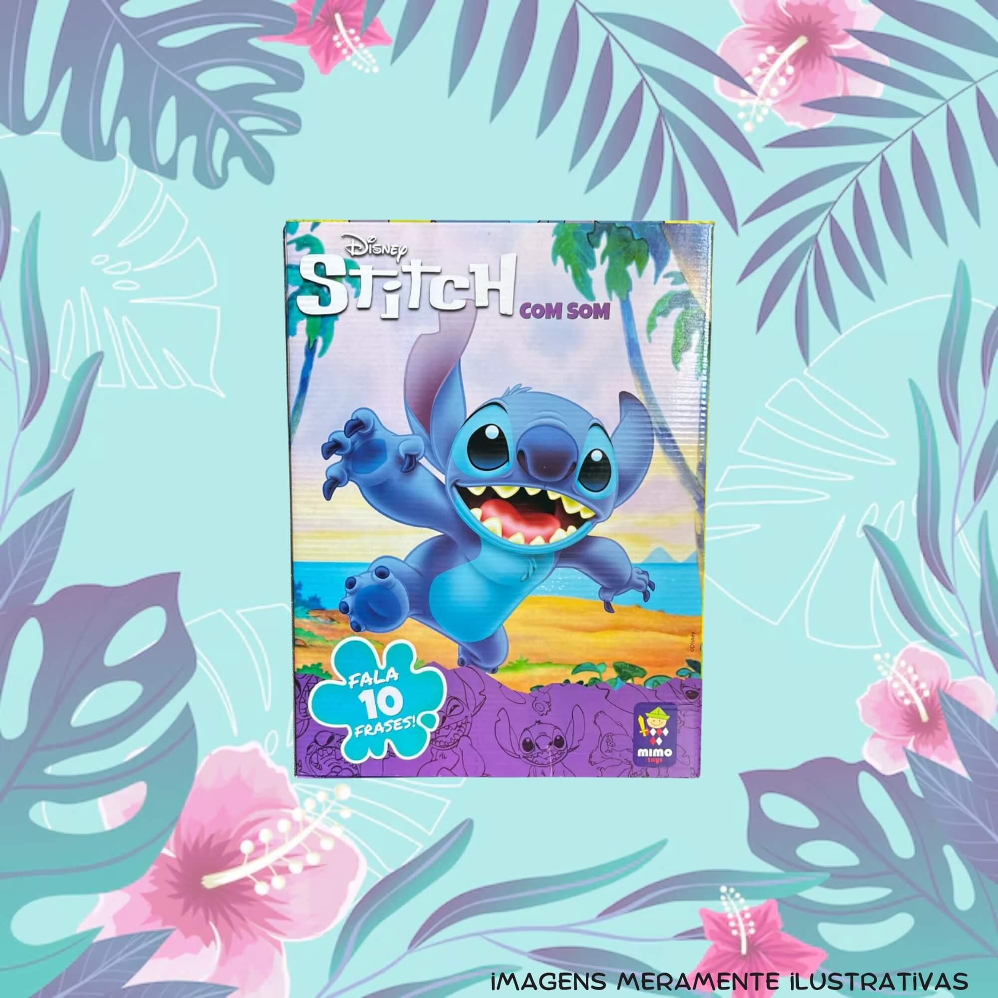 Brinquedo Infantil Boneco Stitch Gigante Fala 10 Frases Mimo Toys - 0427
