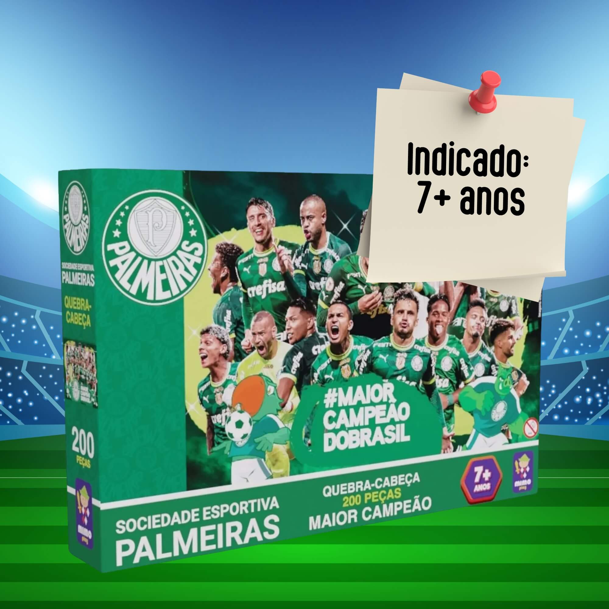 Quebra-Cabeça Puzzle Coleção Palmeiras 200 Peças Mimo Toys - 2557