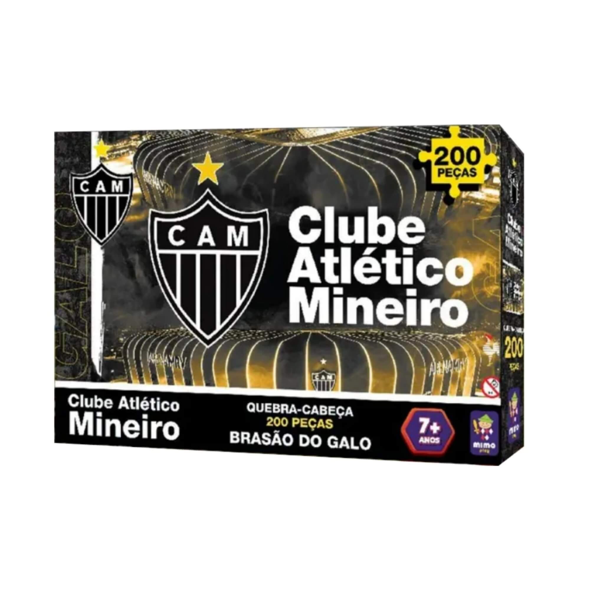 Quebra-Cabeça Puzzle Coleção Futebol Atlético Mineiro Brasão 200 Peças Mimo Toys - 2571