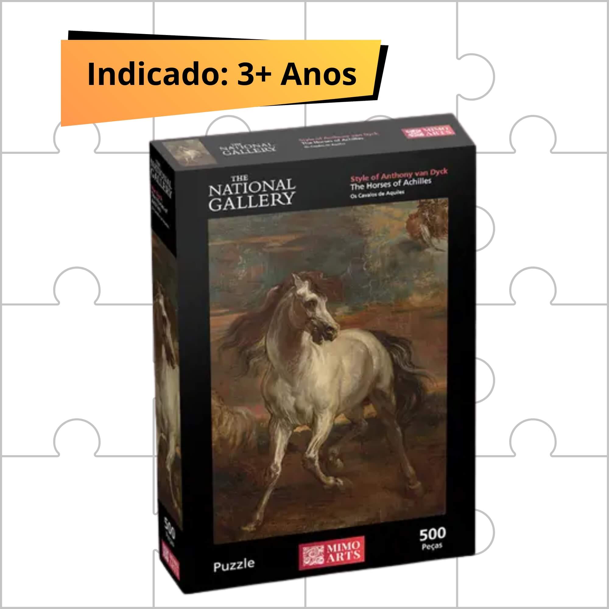 Quebra-Cabeça Puzzle 500 Peças Os Cavalos de Aquiles Mimo Toys - 2606