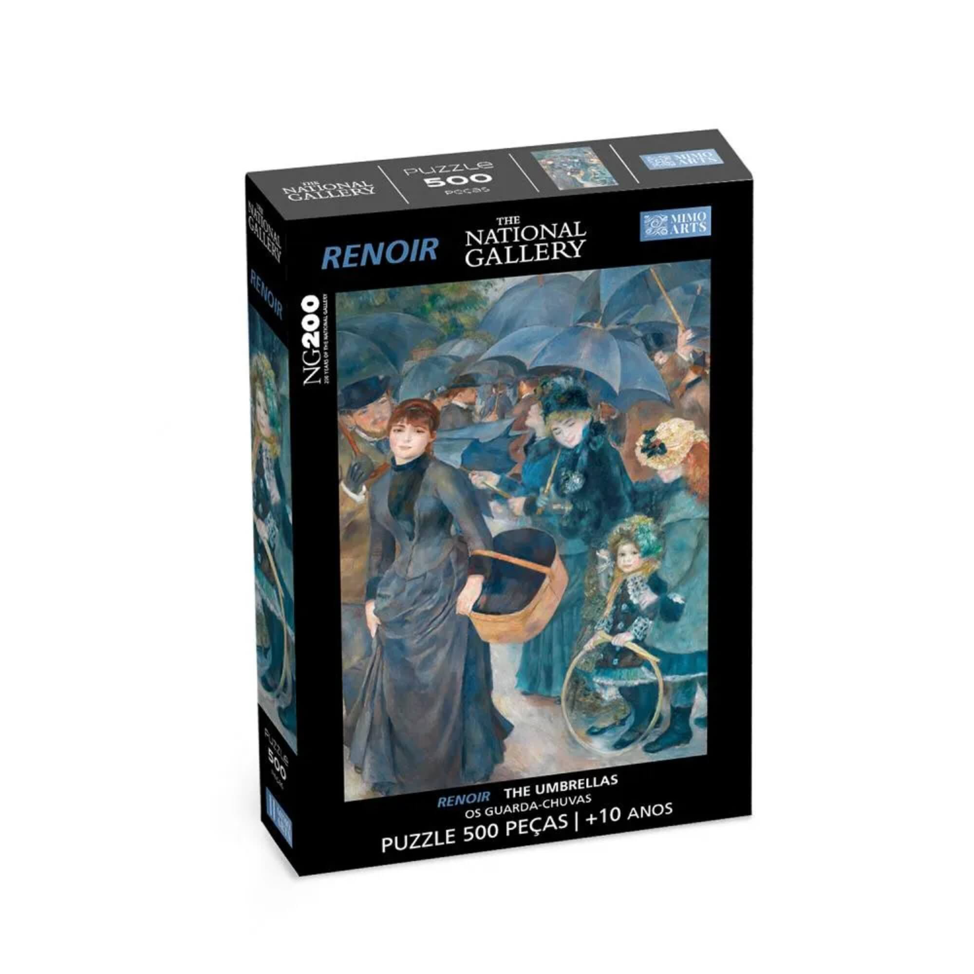 Quebra Cabeça Puzzle 500 Peças Os Guarda Chuvas Renoir Mimo Toys - 2611