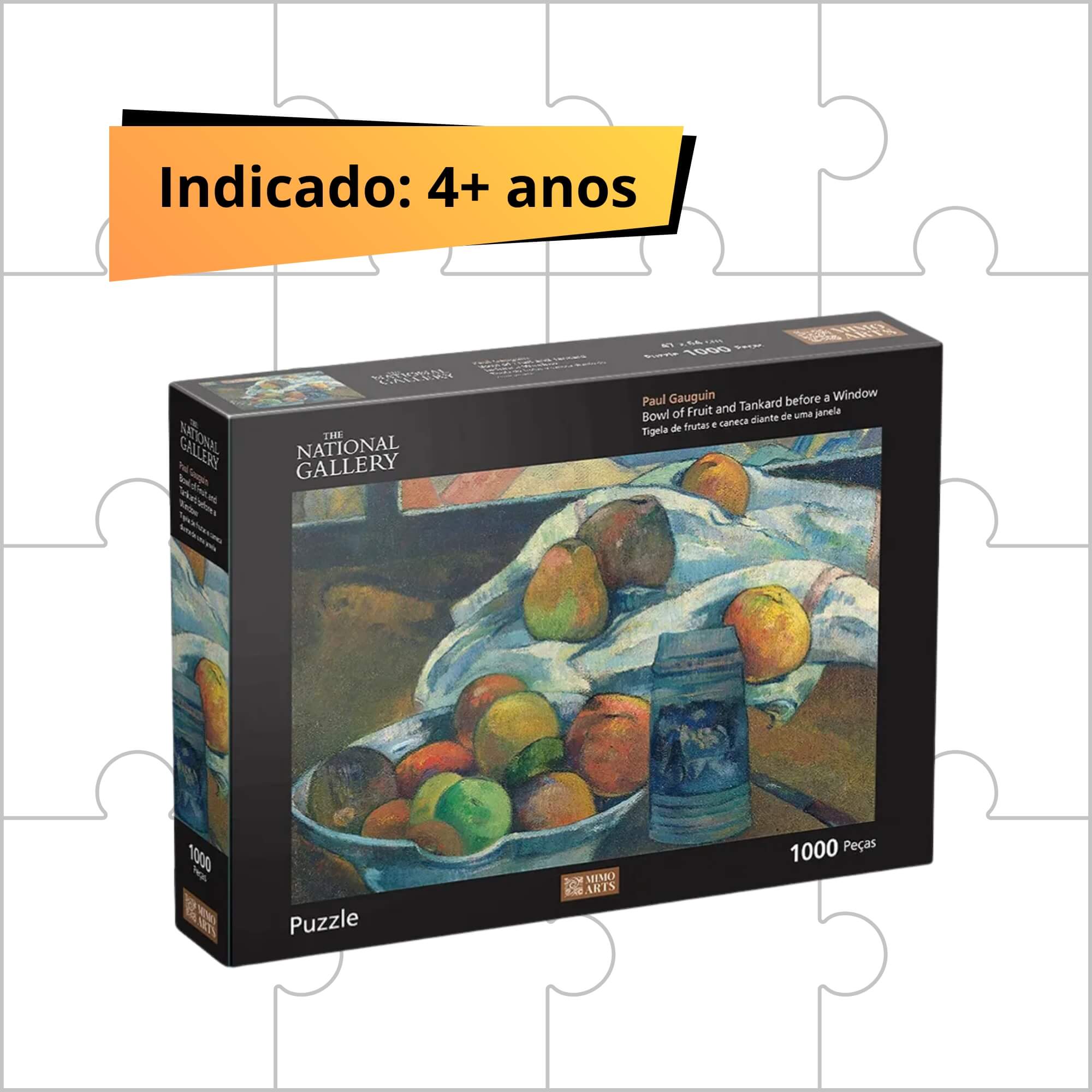 Quebra-Cabeça Puzzle 1.000 Peças Tigela Frutas - Gauguim Mimo Toys - 2604