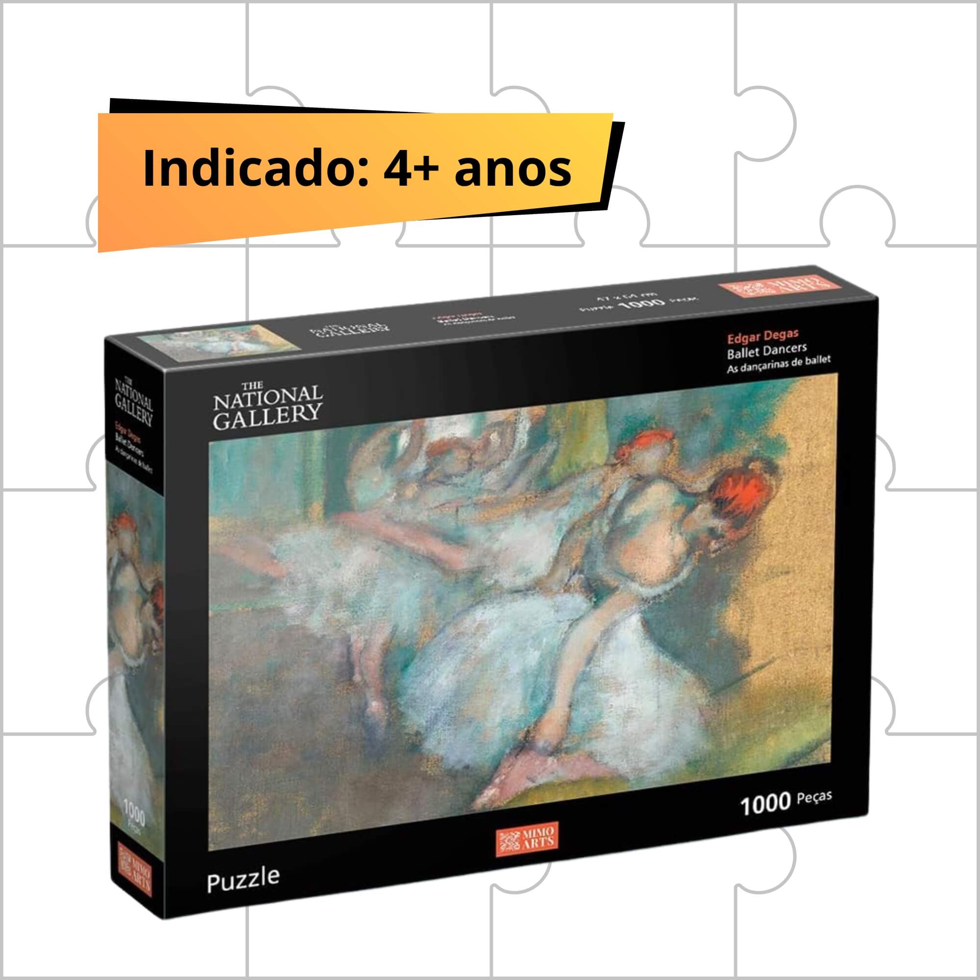 Quebra-Cabeça Puzzle 1.000 Peças - As Bailarinas - Degas Mimo Toys - 2607