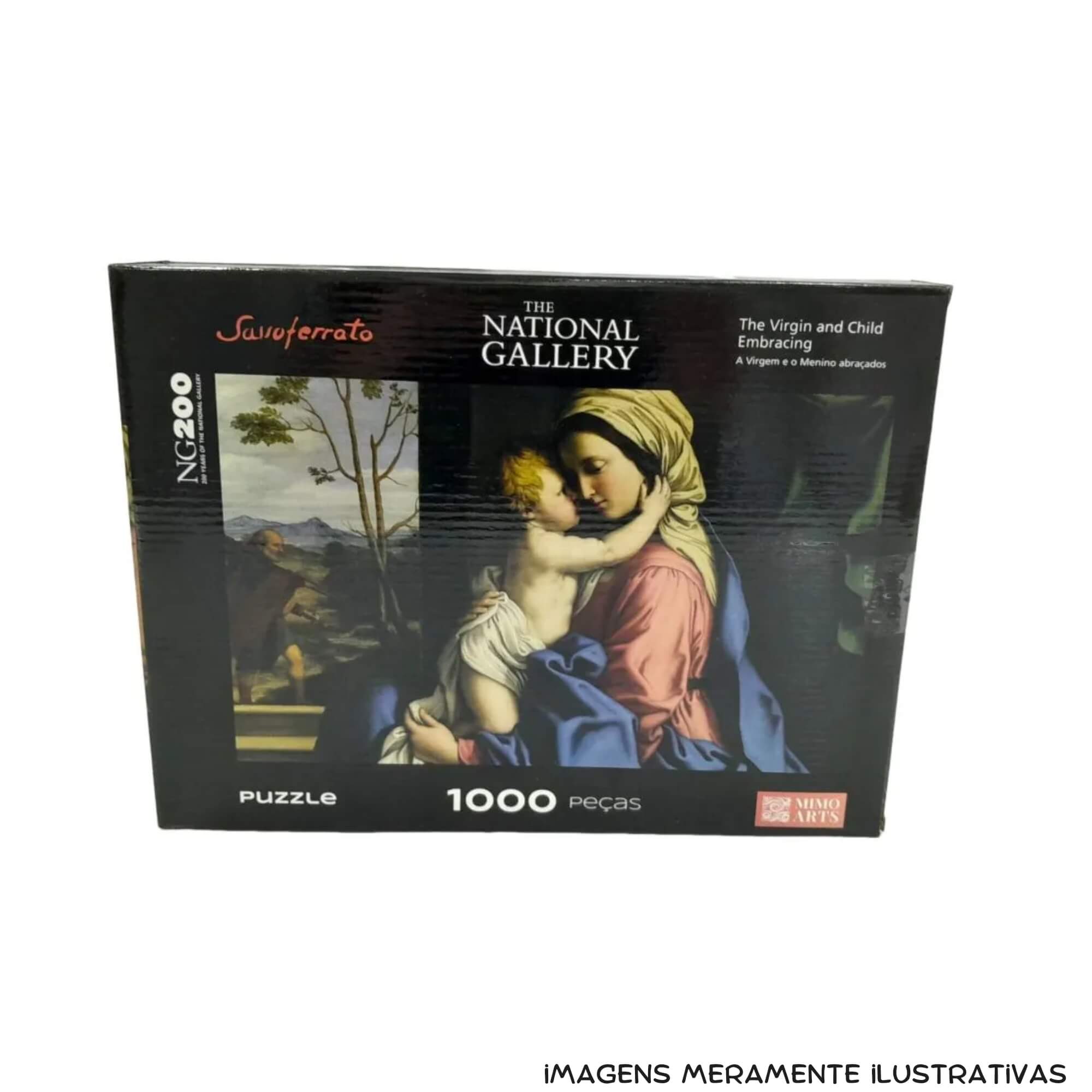 Quebra-Cabeça Puzzle 1.000 Peças A Virgem e Menino Jesus Previtali Mimo Toys - 2609