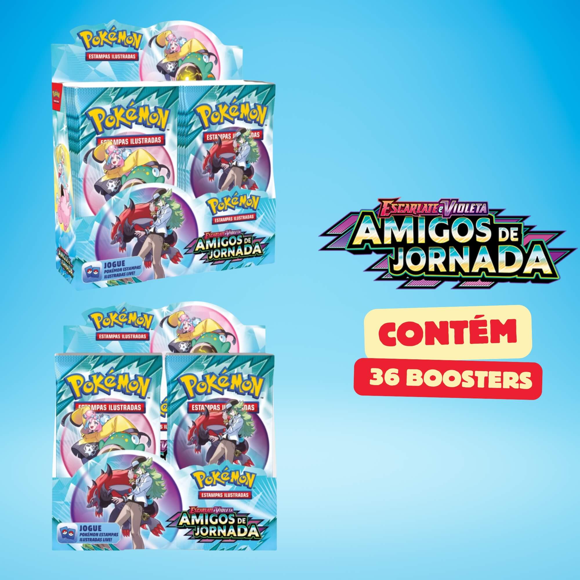 Booster Box Pokemon EV9 Amigos de Jornada com 36 Boosters Copag - 35381