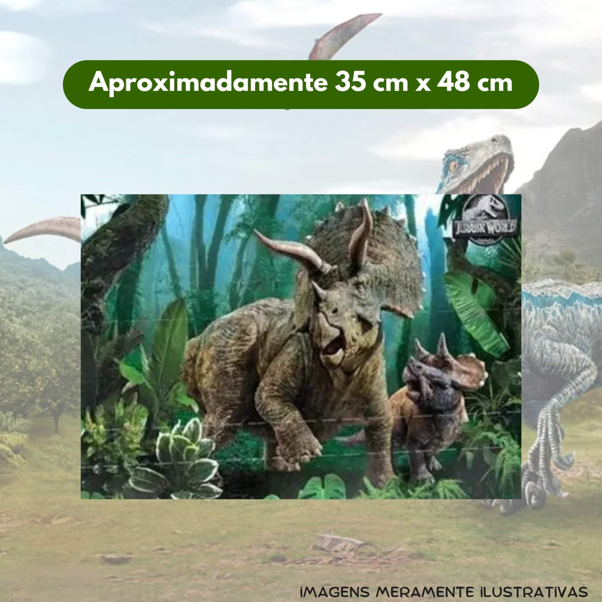COMP Kit com 5 Quebra-Cabeças Puzzle Colecionável 200 Peças Jurassic World Mimo Toys
