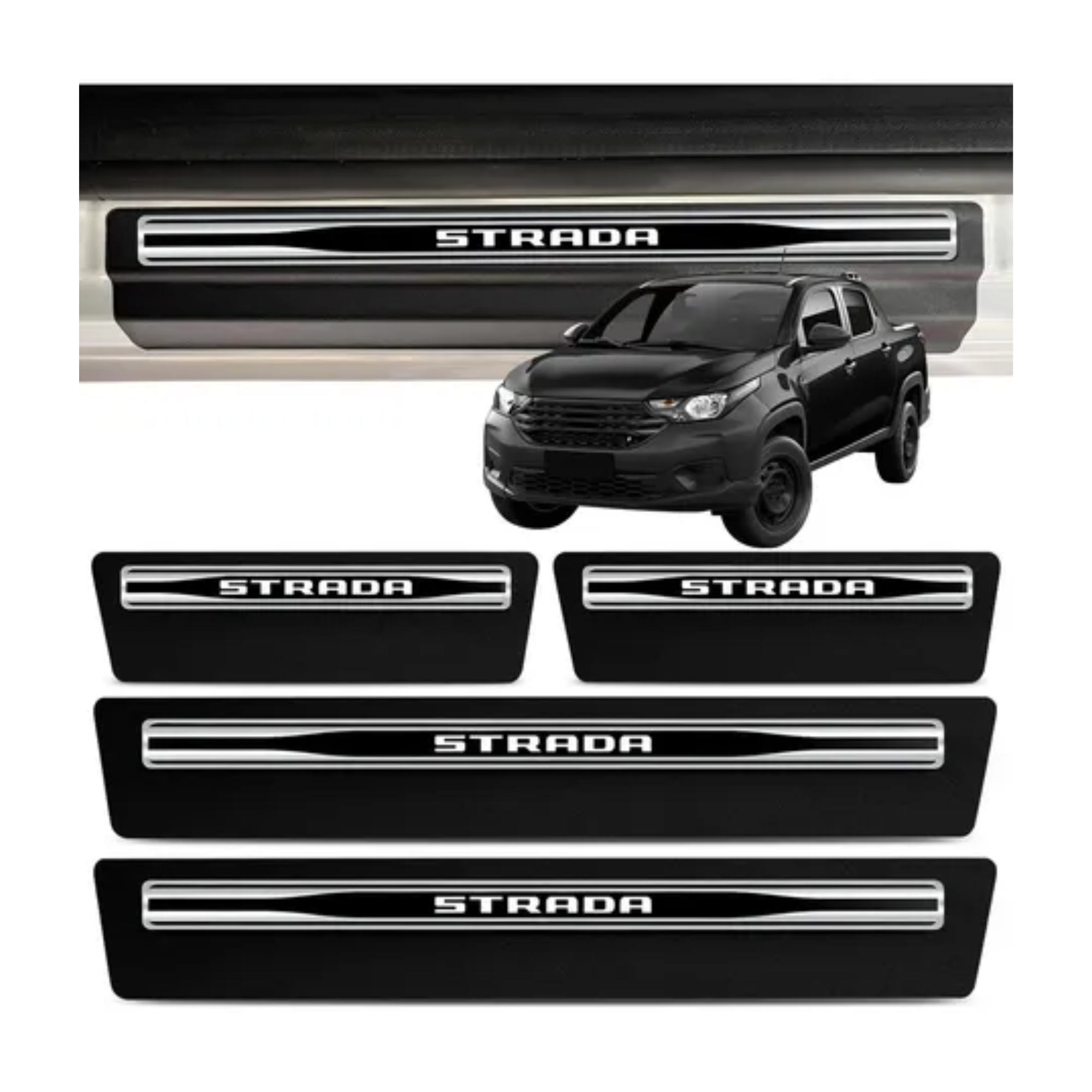 Soleira Premium Elegance Strada Cabine Dupla 20/24 4 Portas Veikko - NA01260015