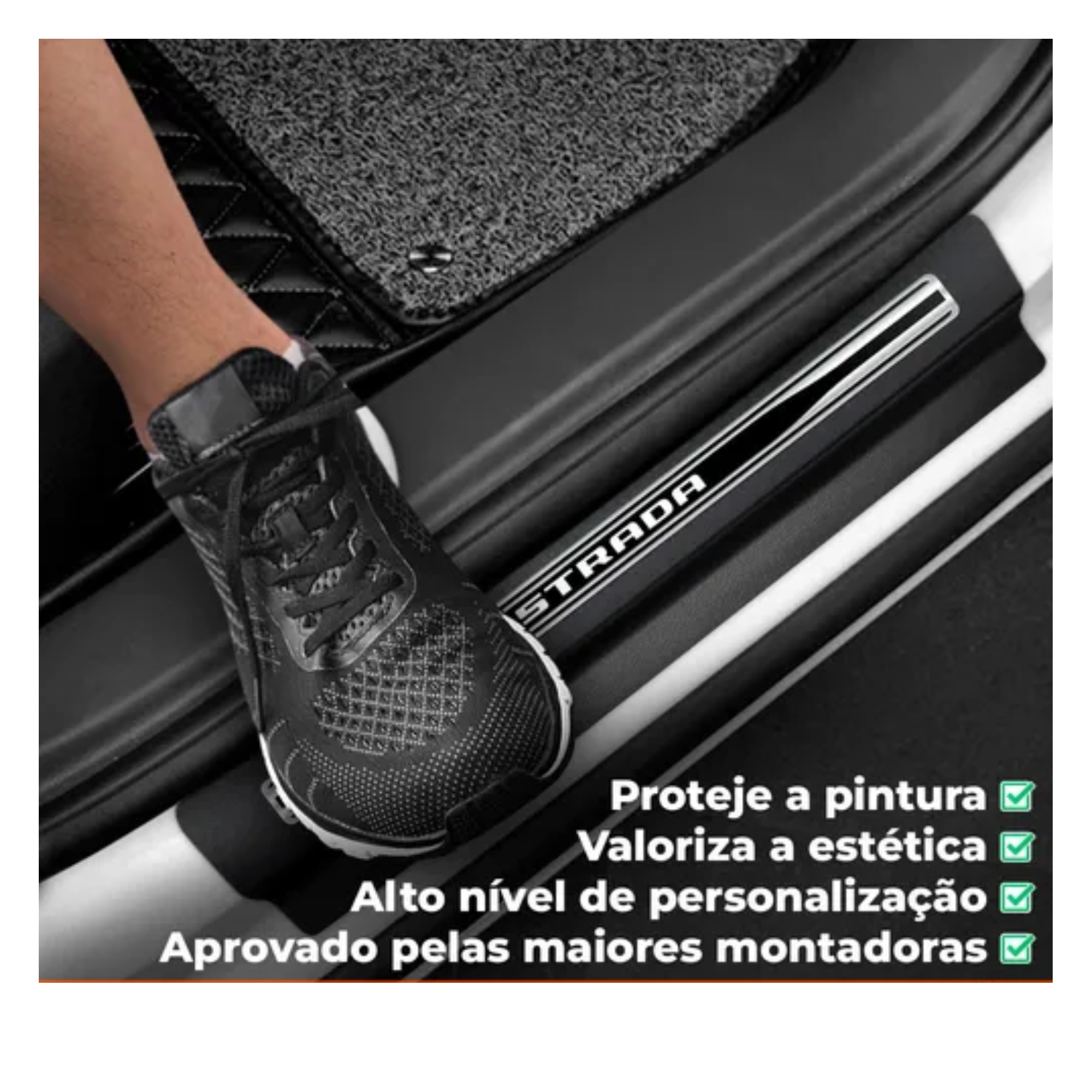 Soleira Premium Elegance Strada Cabine Dupla 20/24 4 Portas Veikko - NA01260015