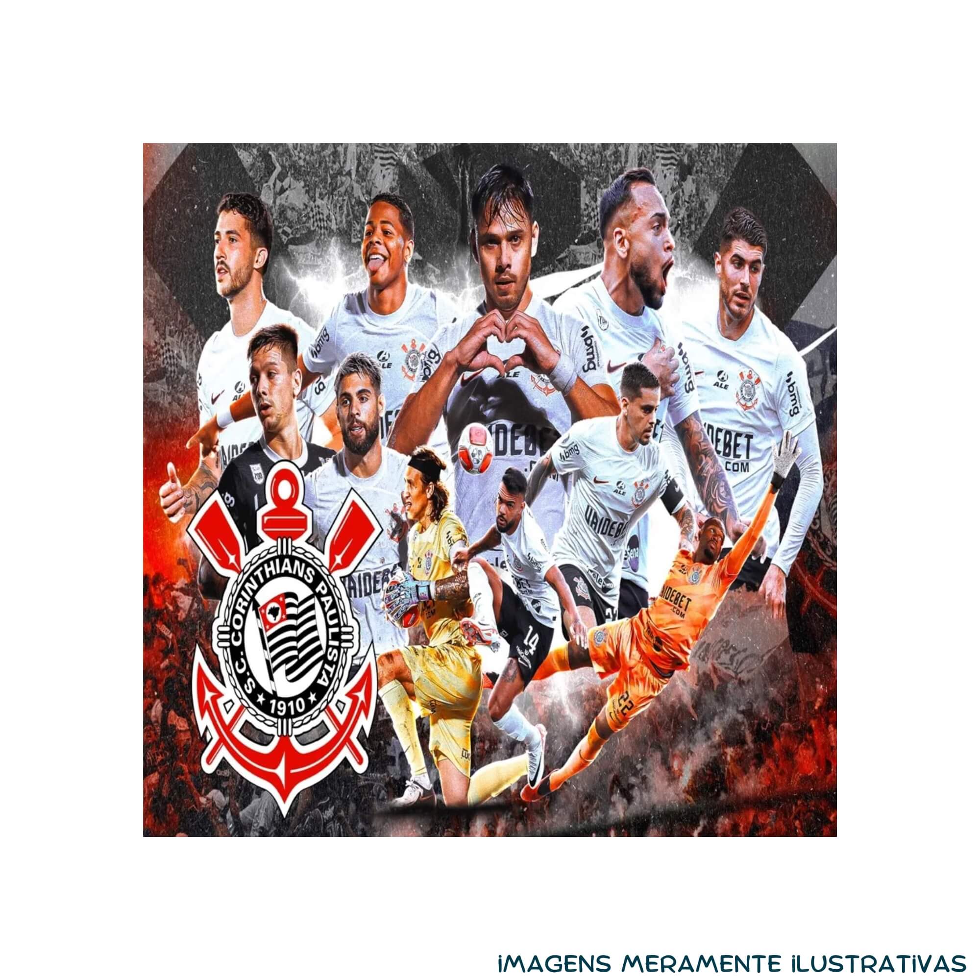 COMP Kit c/ 2 Quebra-Cabeças Puzzle Coleção Futebol Corinthians 200 Peças Mimo Toys