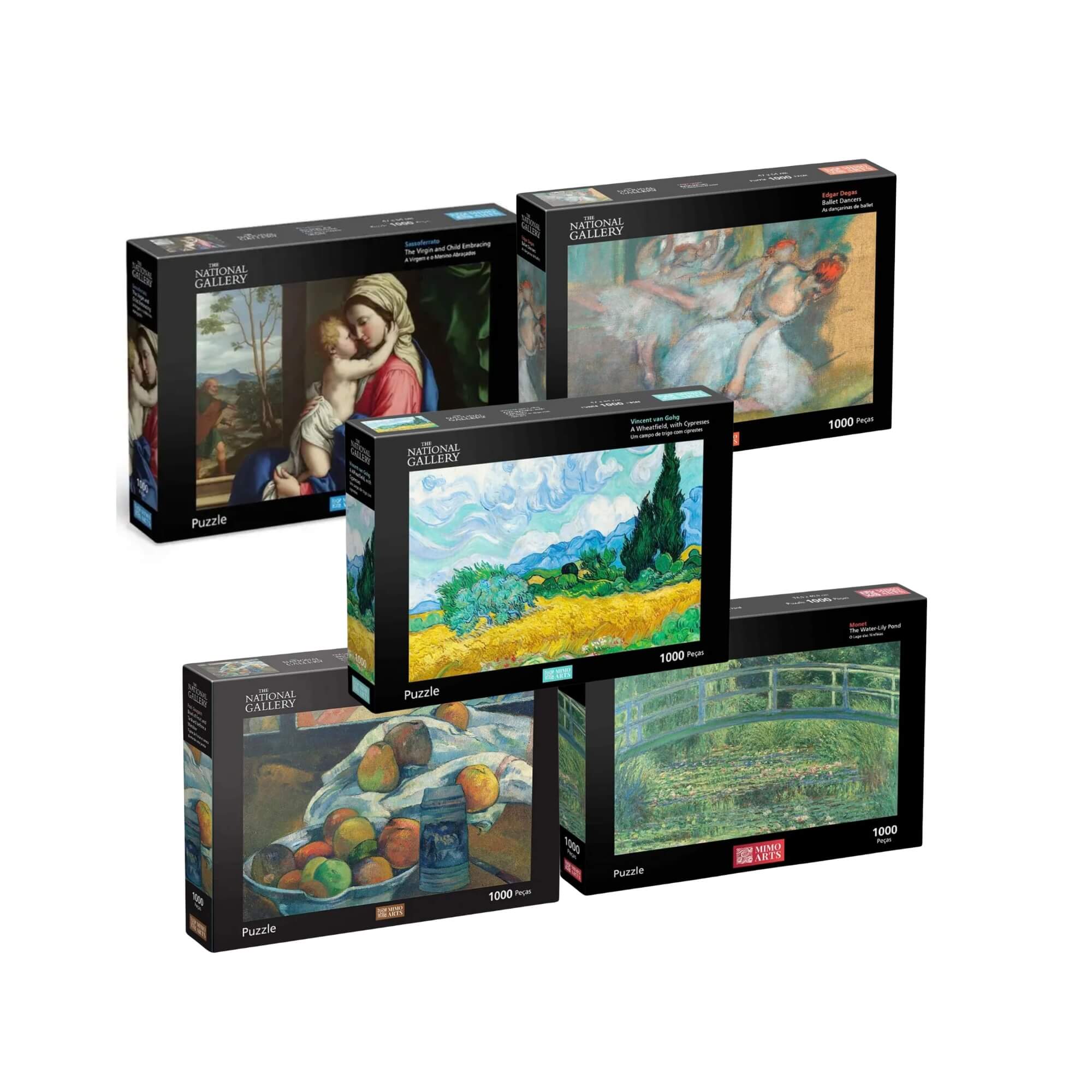 VAR Quebra-Cabeça Puzzle Unitário 1.000 Peças Obras de Arte The National Gallery Mimo Toys