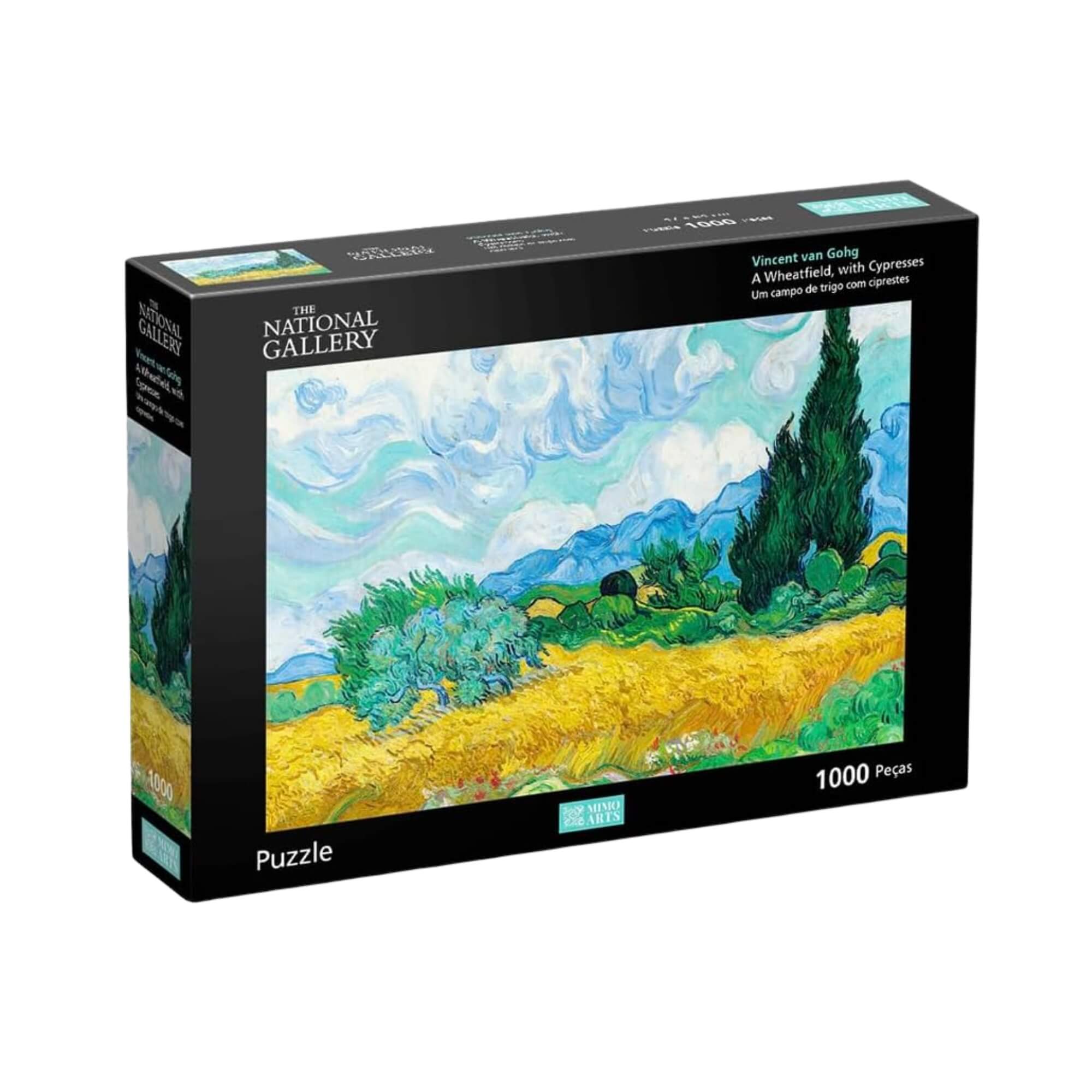 VAR Quebra-Cabeça Puzzle Unitário 1.000 Peças Obras de Arte The National Gallery Mimo Toys Modelos:Campo de Trigo Van Go