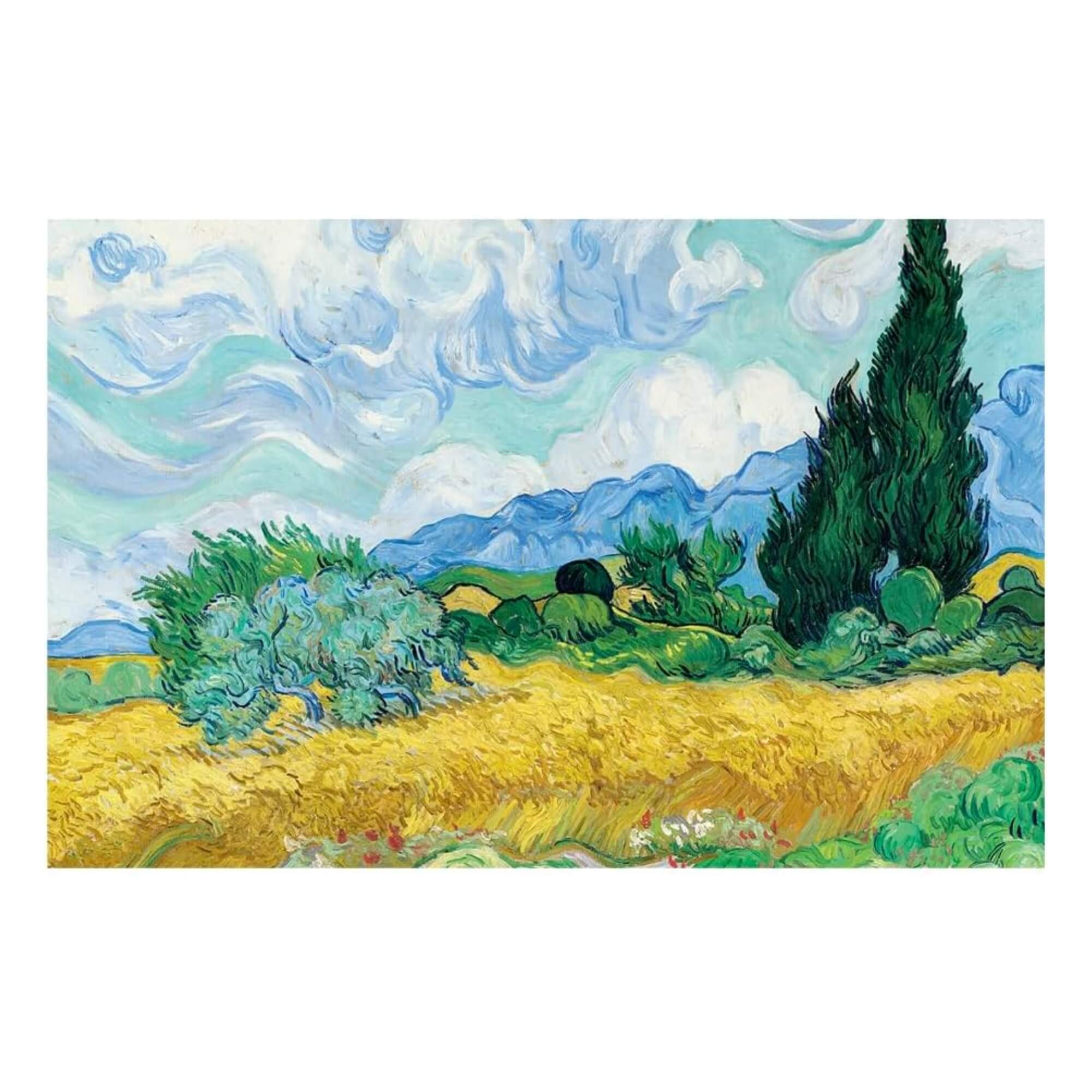 VAR Quebra-Cabeça Puzzle Unitário 1.000 Peças Obras de Arte The National Gallery Mimo Toys Modelos:Campo de Trigo Van Go