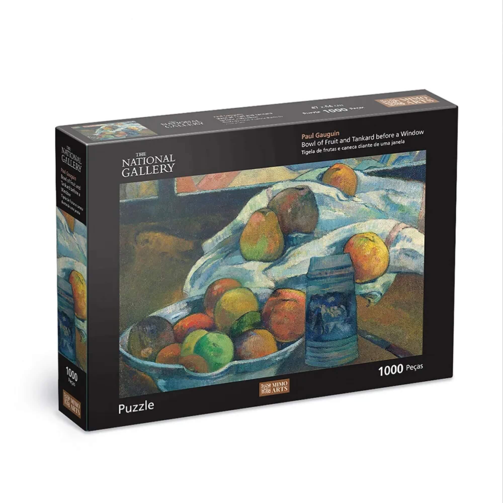 VAR Quebra-Cabeça Puzzle Unitário 1.000 Peças Obras de Arte The National Gallery Mimo Toys Modelos:Tigela Frutas Gauguim