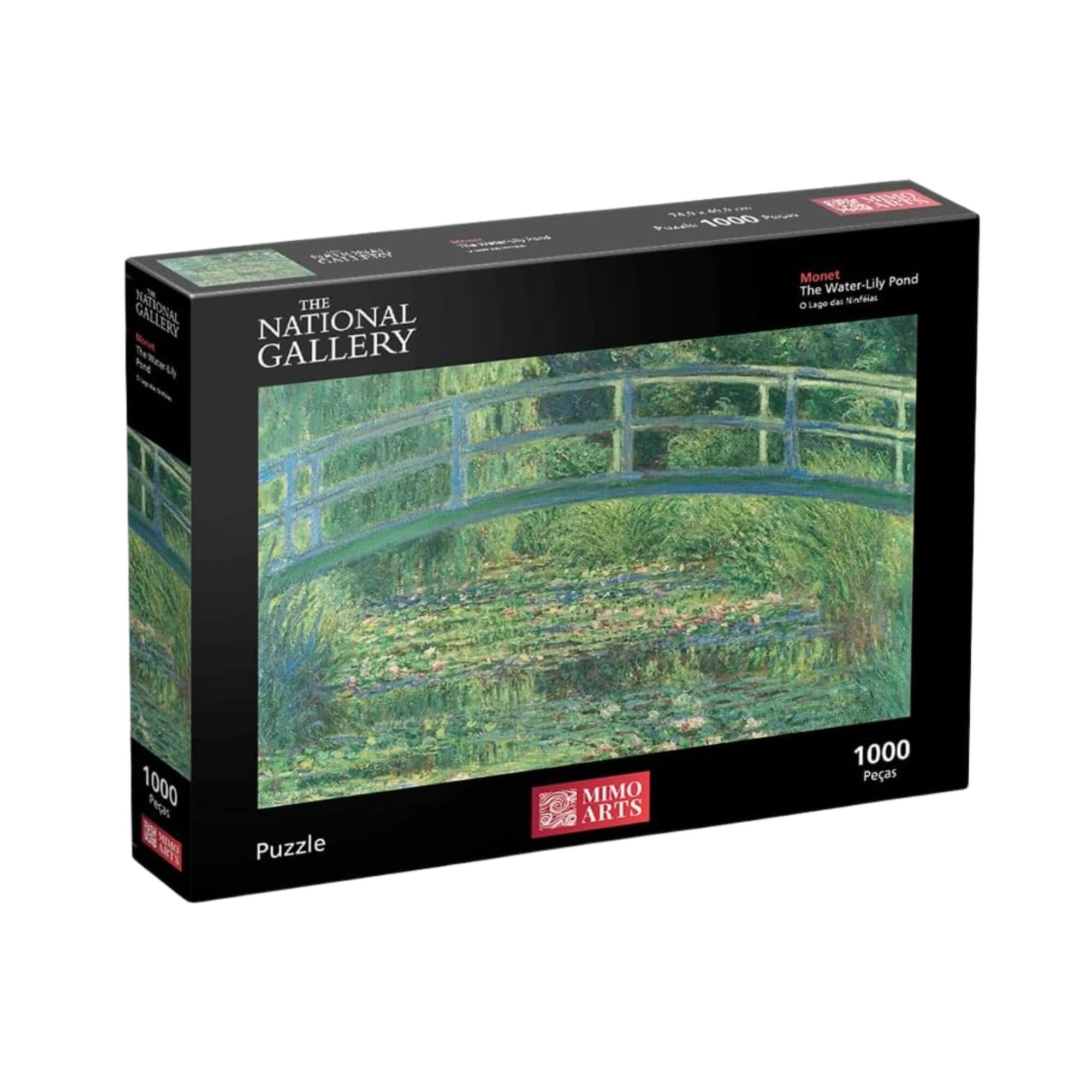VAR Quebra-Cabeça Puzzle Unitário 1.000 Peças Obras de Arte The National Gallery Mimo Toys Modelos:A Lagoa Monet