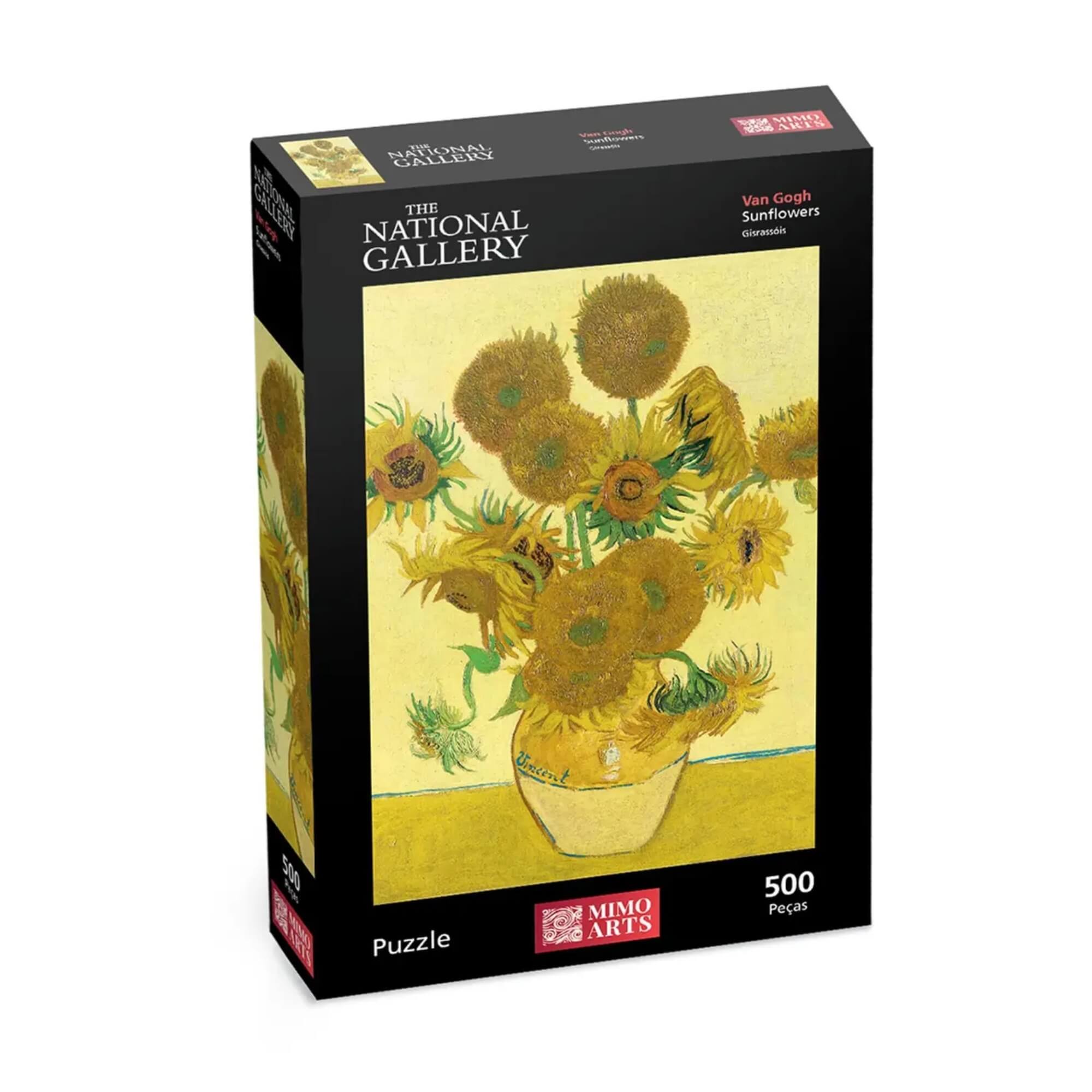 Quebra-Cabeça Unitário 500 Peças Obras de Arte Gallery Modelos:Girassóis Van Gogh