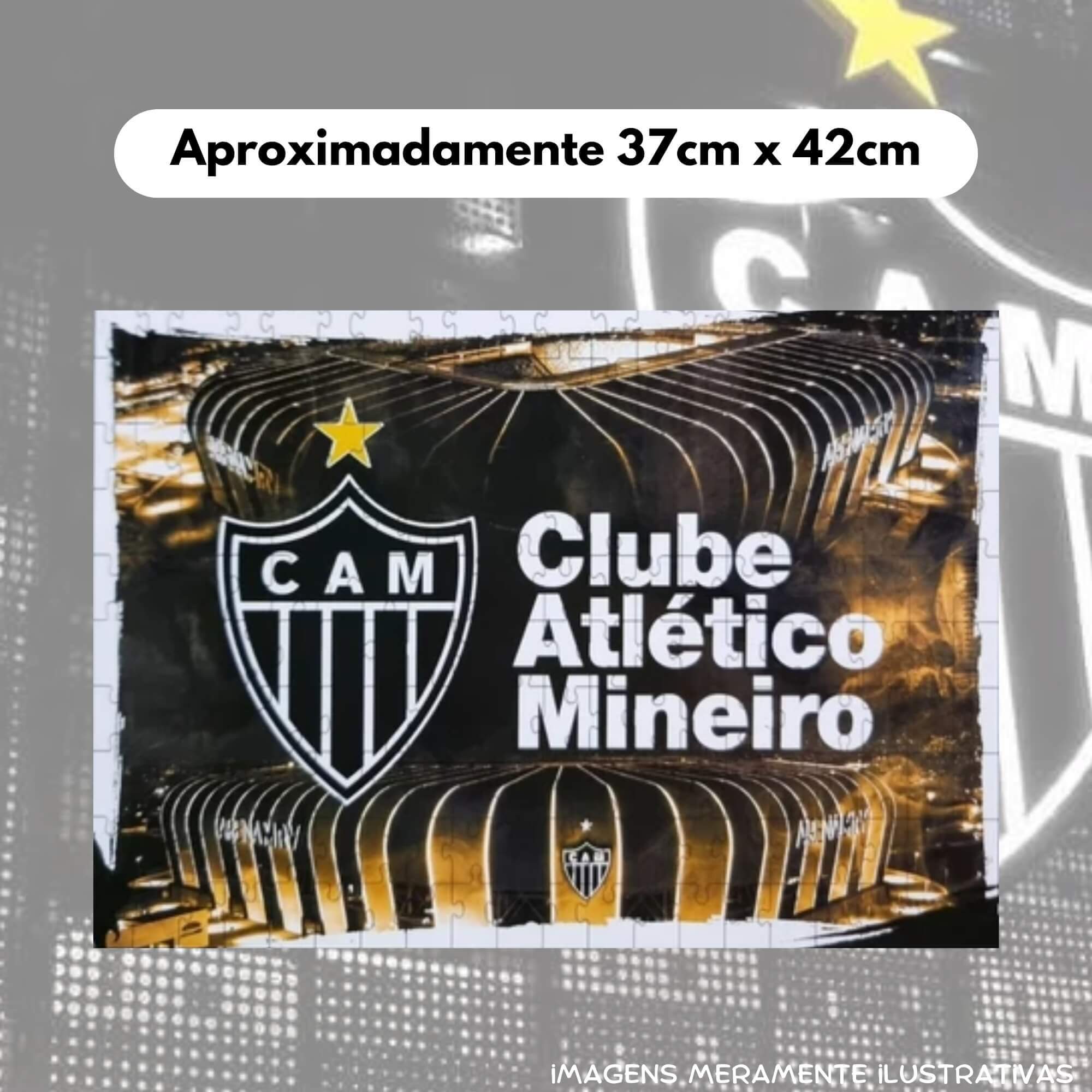 COMP Kit c/ 2 Quebra-Cabeças Puzzle Unitário 200 Peças Coleção Futebol Atlético Mineiro