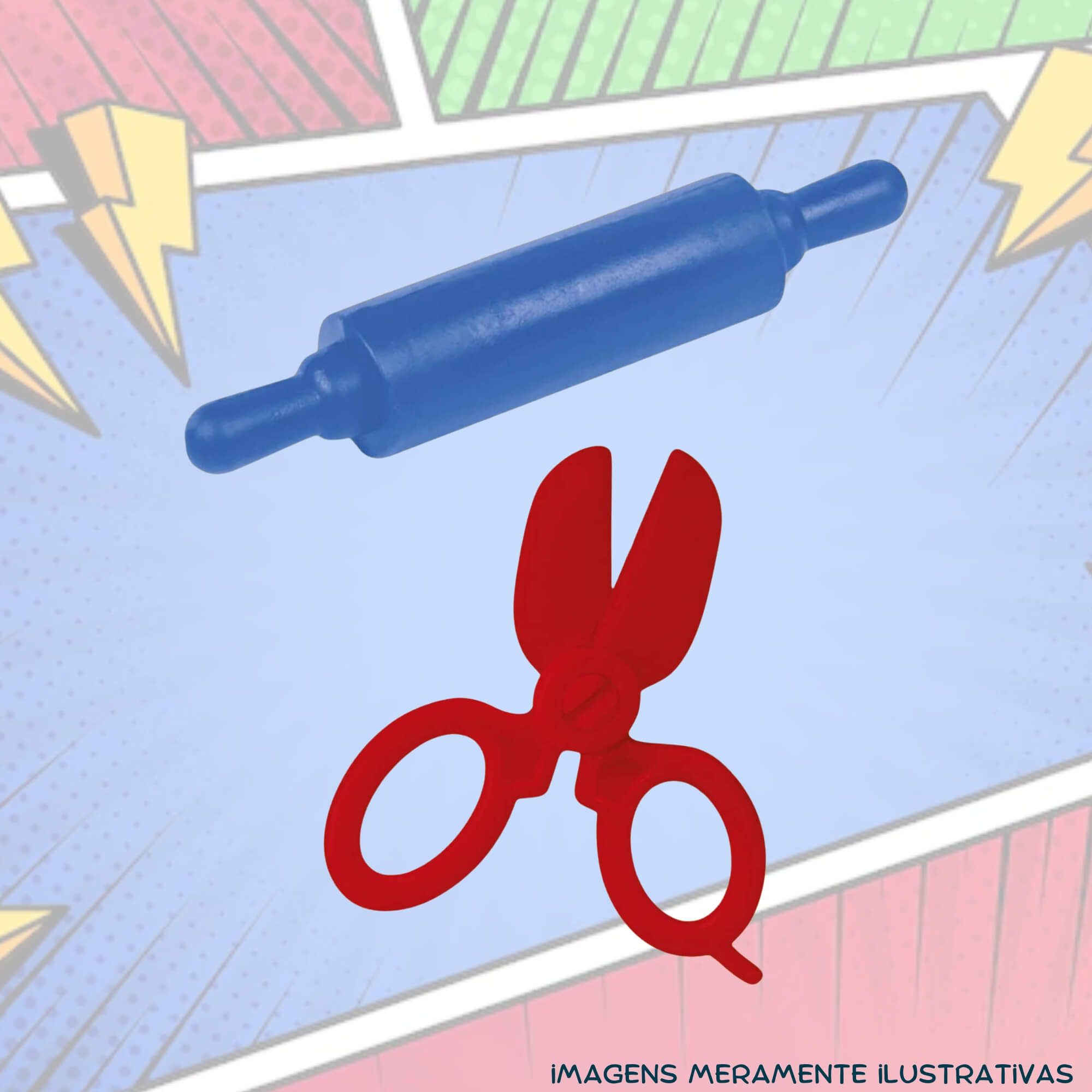 COMP Kit Massinha de Modelar Carimbos da Marvel + 10 Potes Coti Massa Tutti Frutti Cotiplas