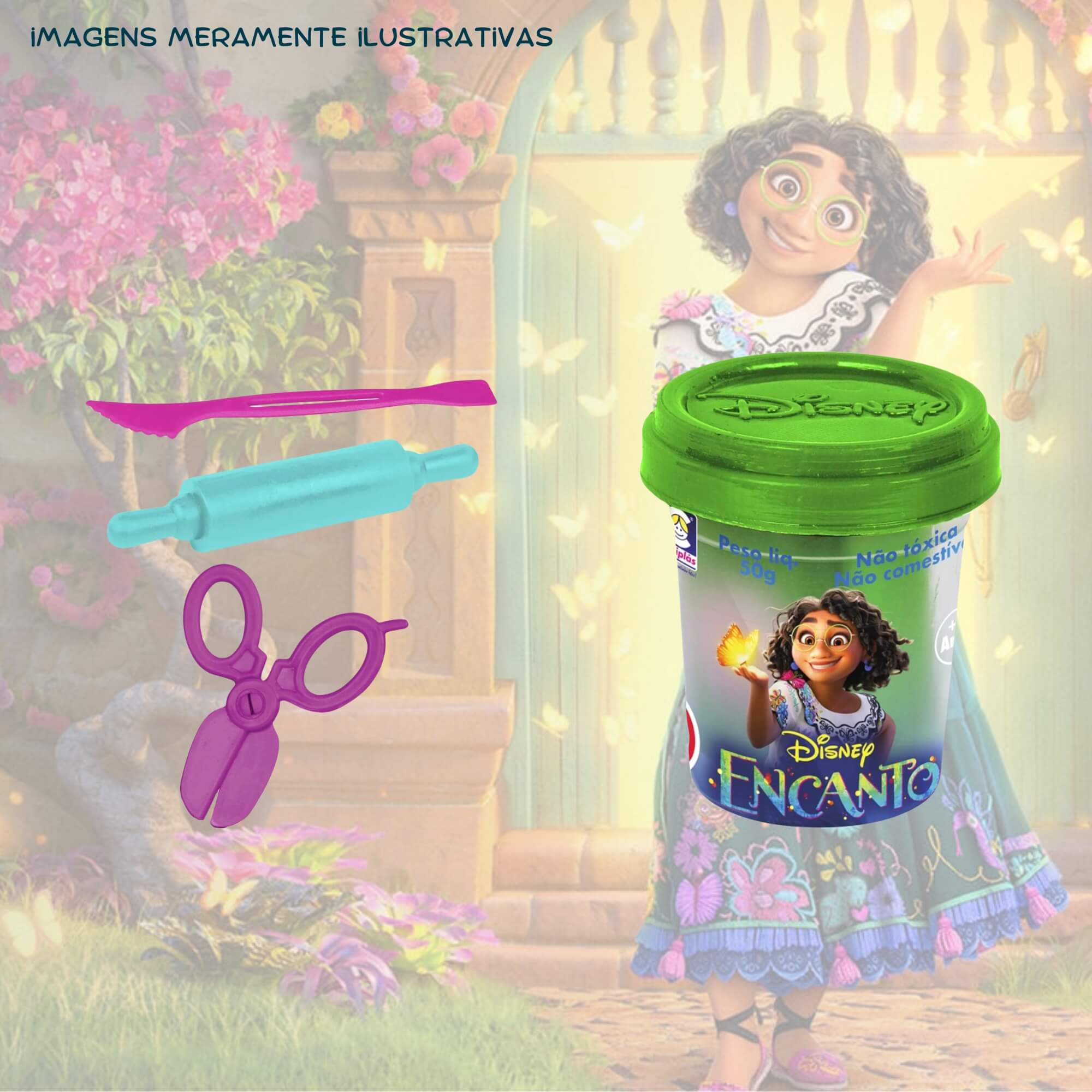 COMP Kit Brinquedo Infantil Kit Massinha de Modelar Mirabel Encanto + 10 Potes Coti Massa Cotiplas