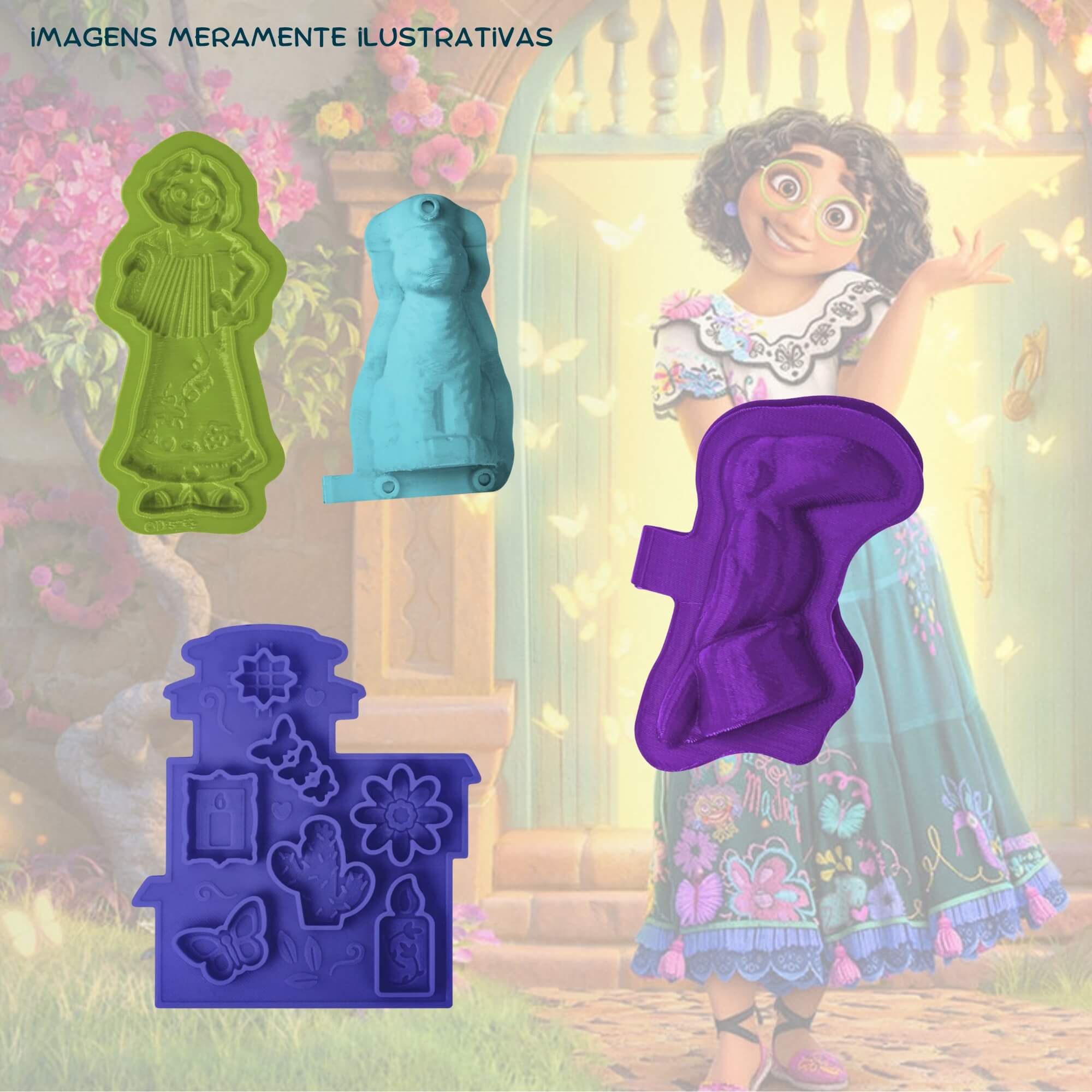 COMP Kit Brinquedo Infantil Kit Massinha de Modelar Mirabel Encanto + 10 Potes Coti Massa Cotiplas