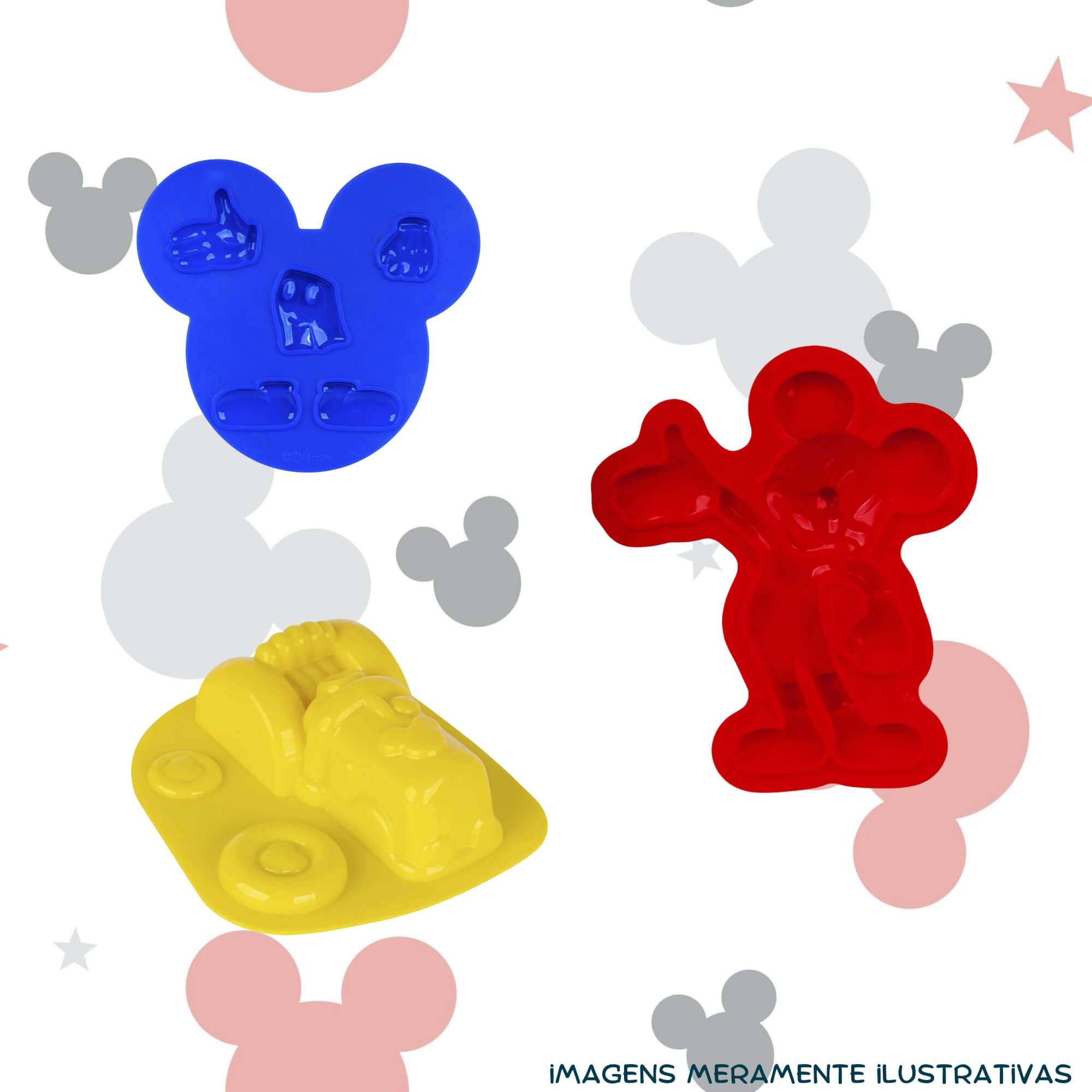 COMP Kit Brinquedo Infantil Massinha de Modelar Mickey Disney + 10 Potes Coti Massa Cotiplás