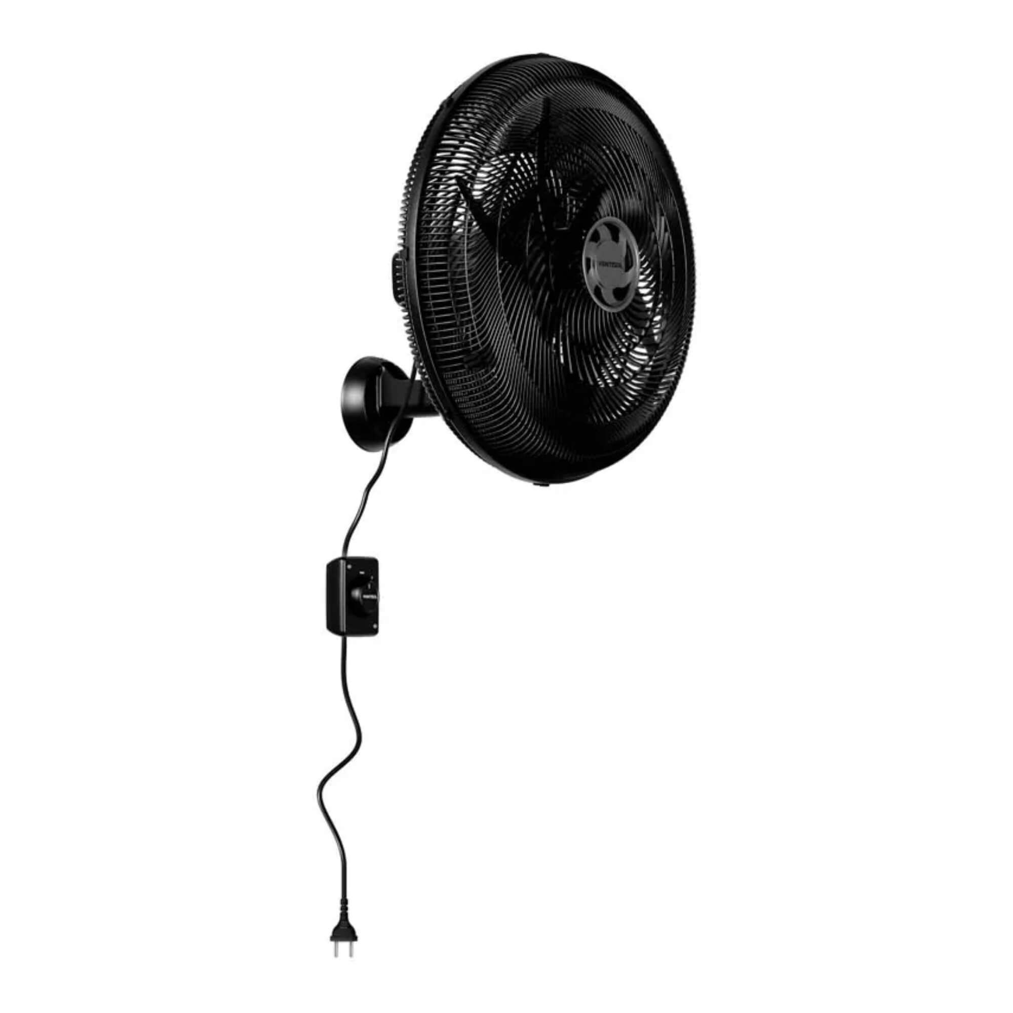 Ventilador Oscilante de Parede Monta Fácil 50cm Preto 127V 6 Pás Ventisol Agratto - 11421
