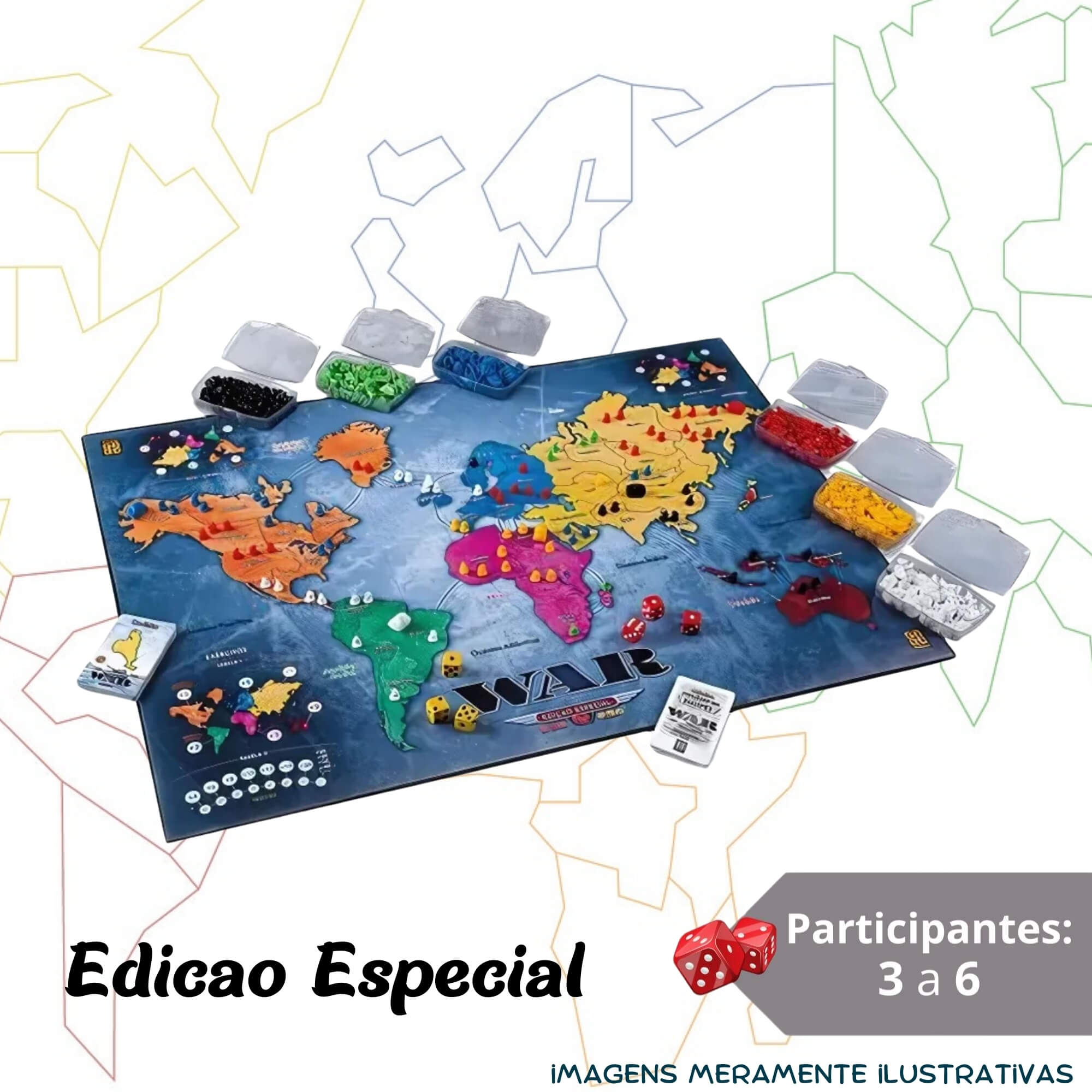 VAR Unidade Brinquedo Infantil War Jogo de Tabuleiro Estratégia Raciocínio Lógico Grow