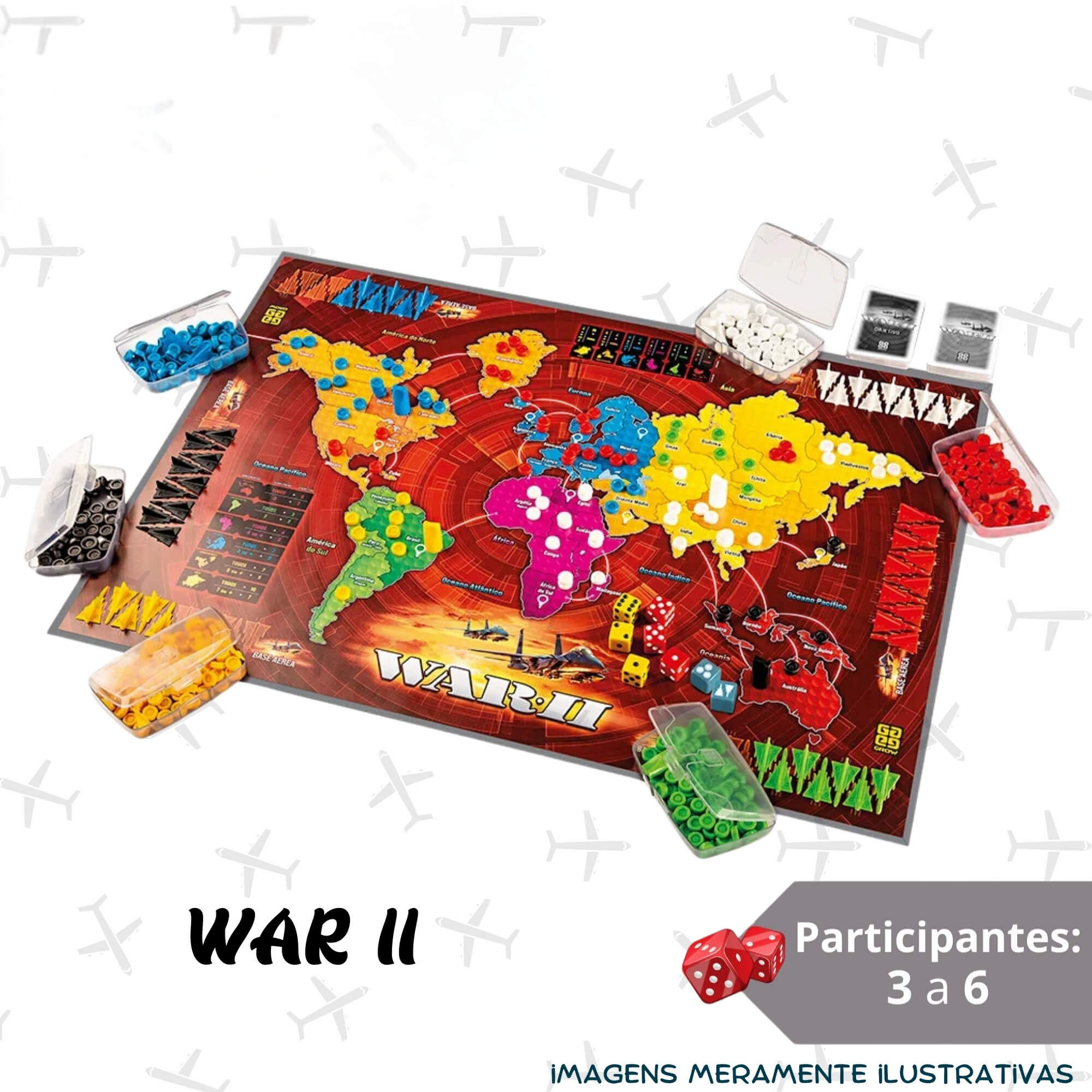 VAR Unidade Brinquedo Infantil War Jogo de Tabuleiro Estratégia Raciocínio Lógico Grow