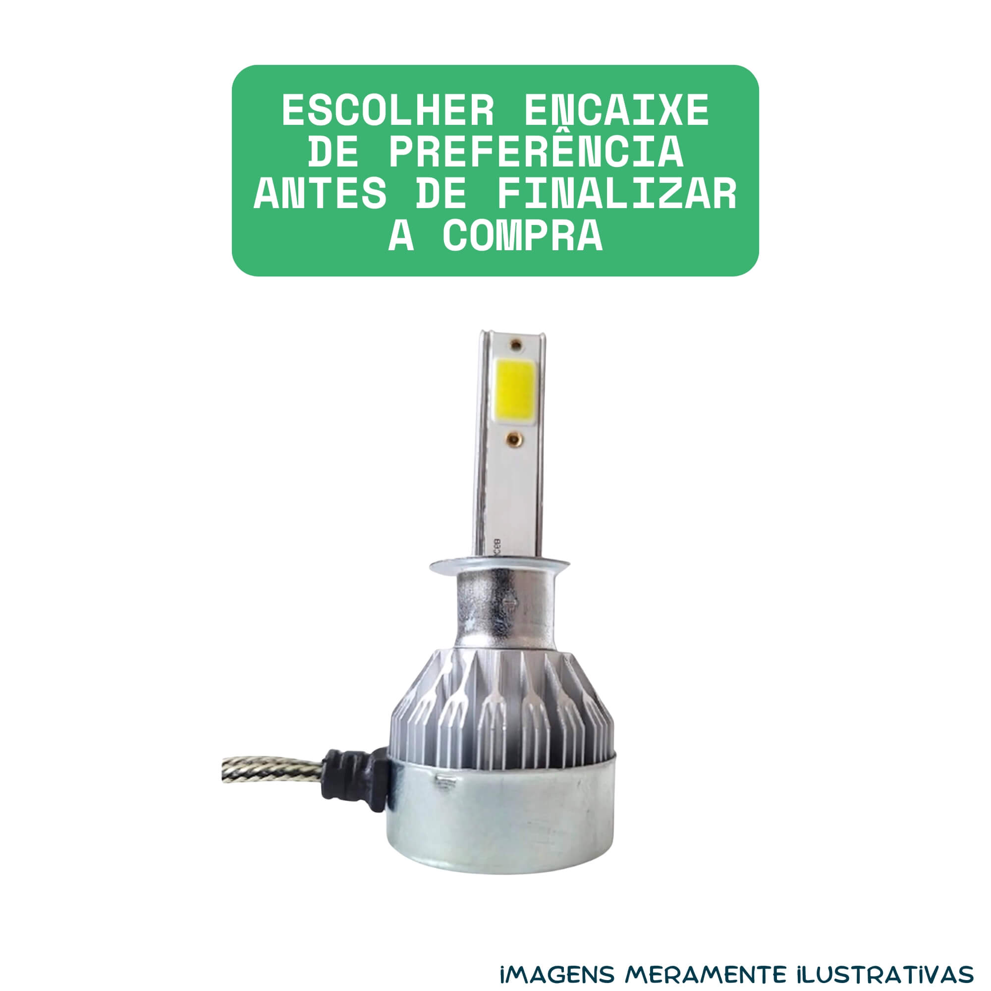 VAR Par de Lâmpadas Automotivas Super Led 6000K Nano Compacta Encaixe à Escolher Suits