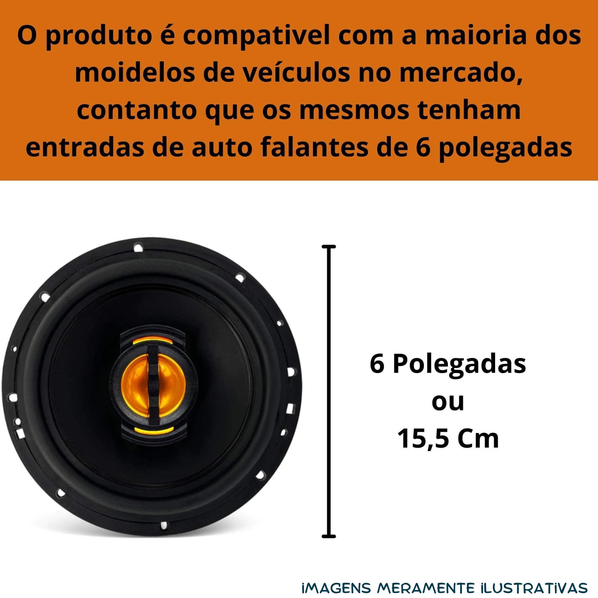 COMP Kit 2 Pares de Alto-falantes Automotivos JB6 Flex 6" 110W 4 Ohms Preto Leson - 2LS055060