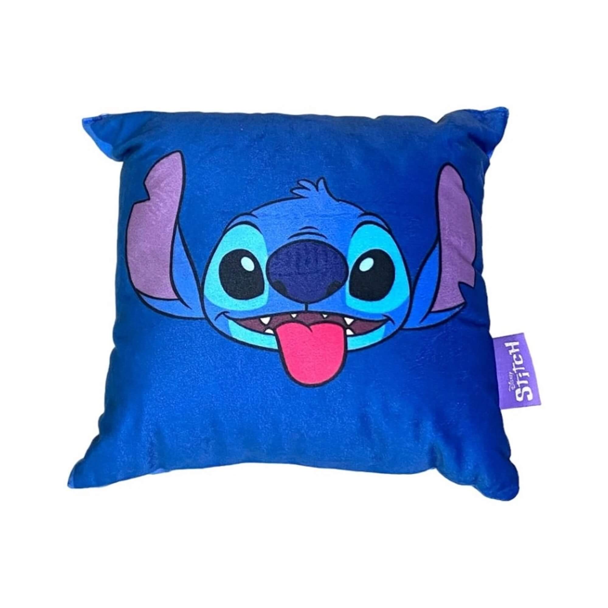 VAR Unidade Almofada Colecionável Stitch Disney Fibra Veludo 25x25cm Zona Criativa Estampa:Stitch Good Vibes