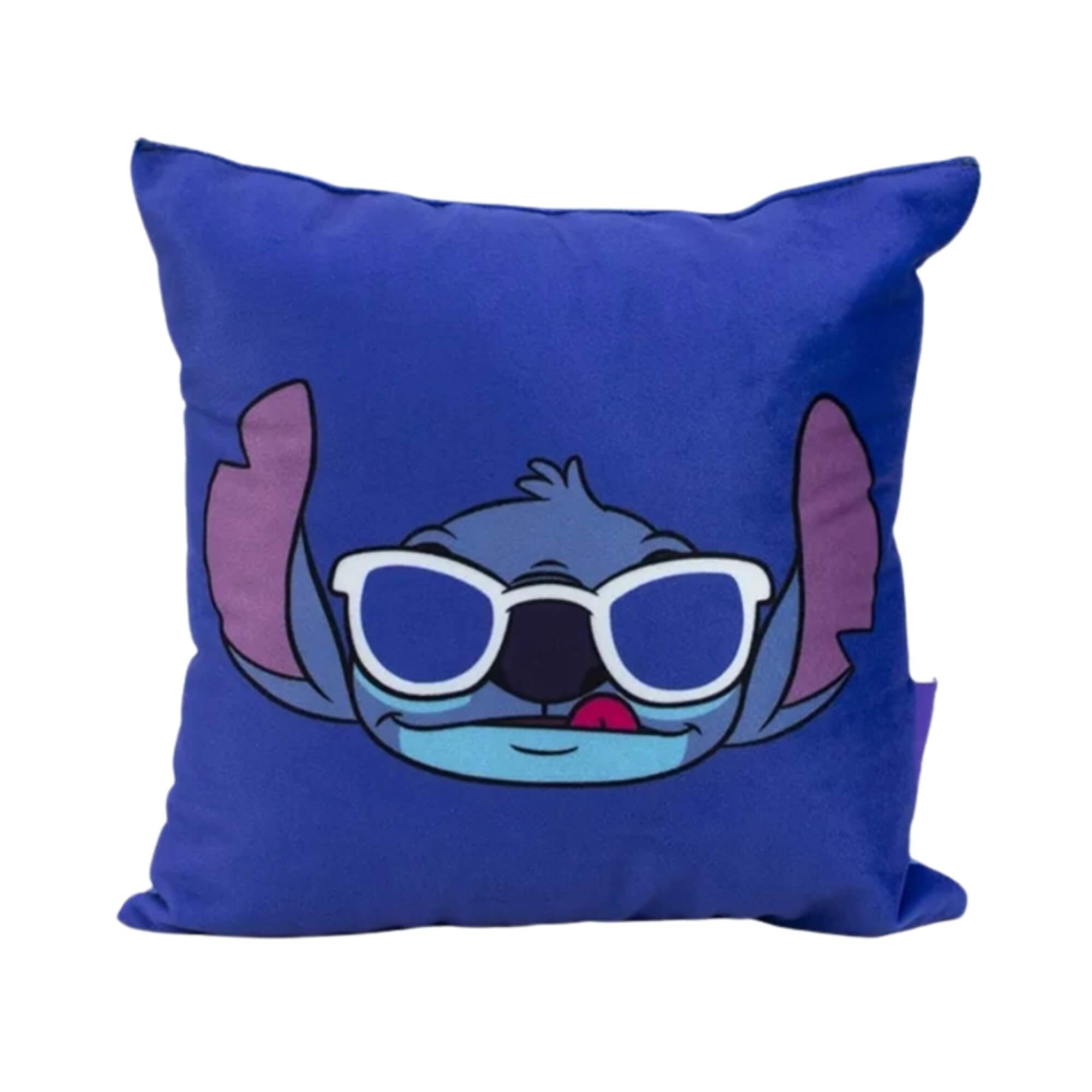 VAR Unidade Almofada Colecionável Stitch Disney Fibra Veludo 25x25cm Zona Criativa Estampa:Stitch Looking Good