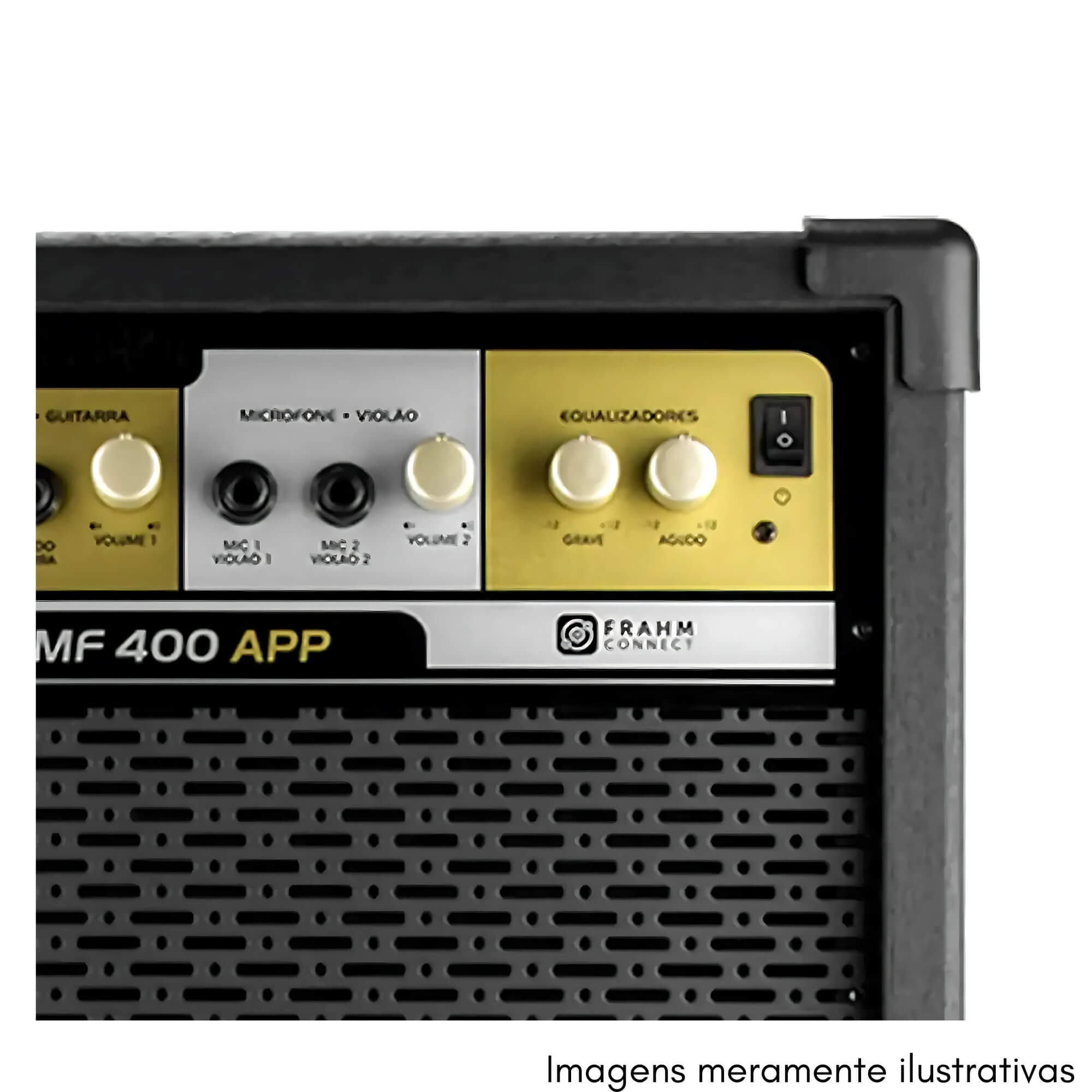 Caixa de Som Amplificada Bivolt 400WRMS Bluetooth / USB / FM / Aux RCA 2 Canais Frahm - MF400 31515