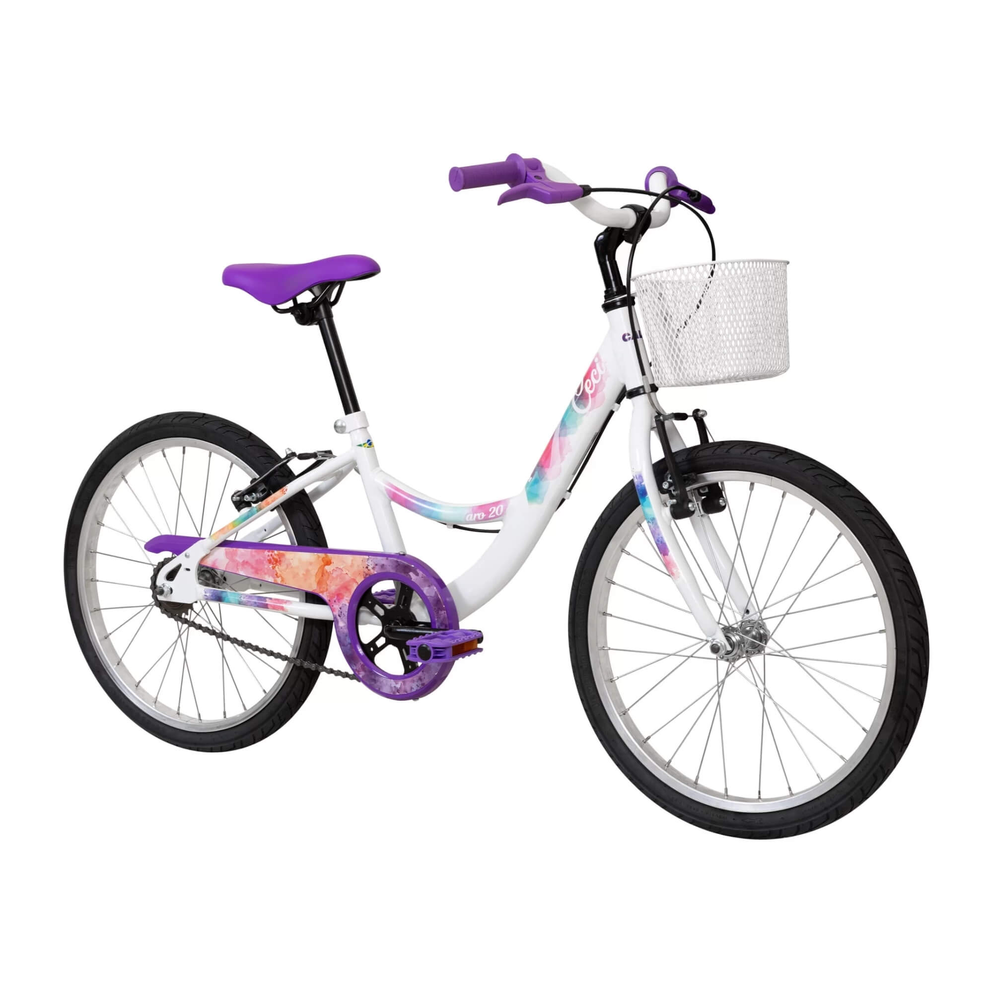 Bicicleta Infantil Ceci 20 Roda Livre 01 velocidade A25 Branca Caloi - 005256.19006