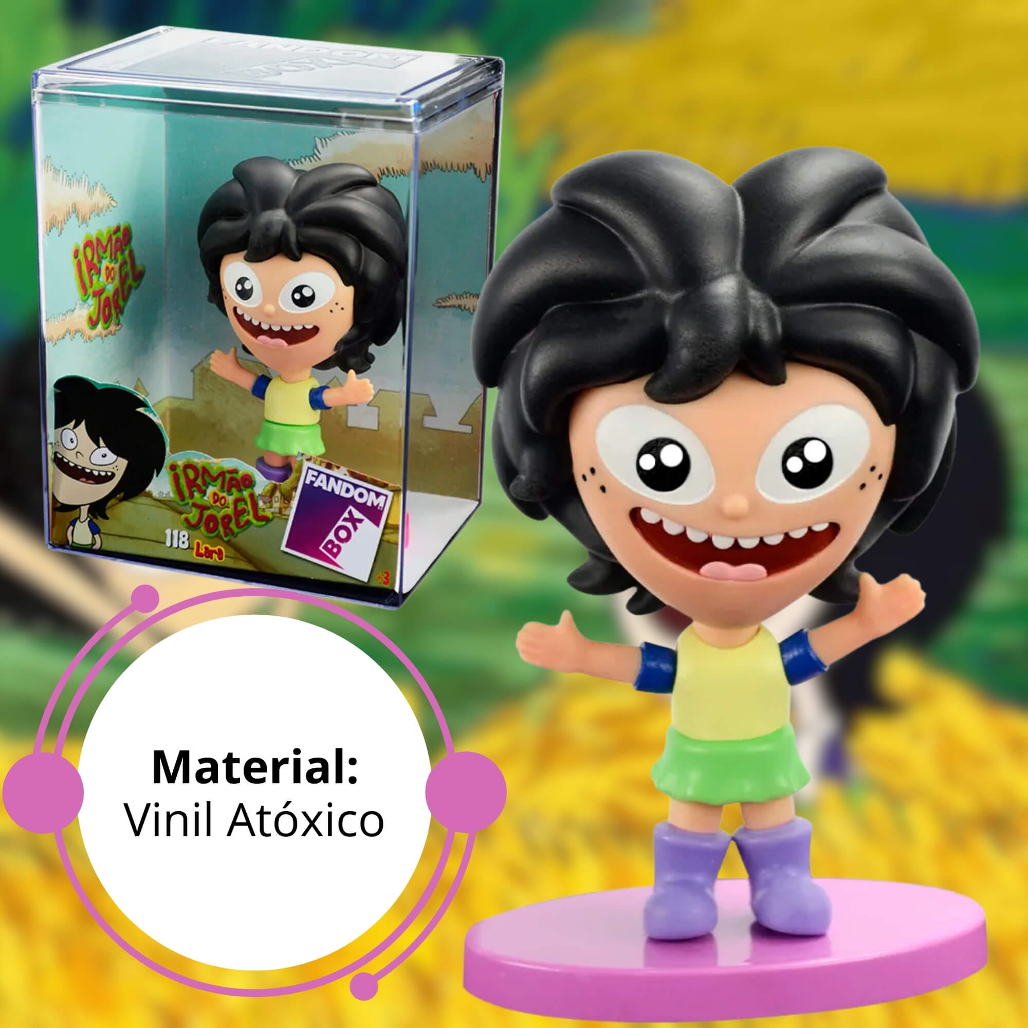 Fandom Box Lara - Irmão do Jorel - Boneco Colecionável Material Vinil Atóxico Lider - 3703
