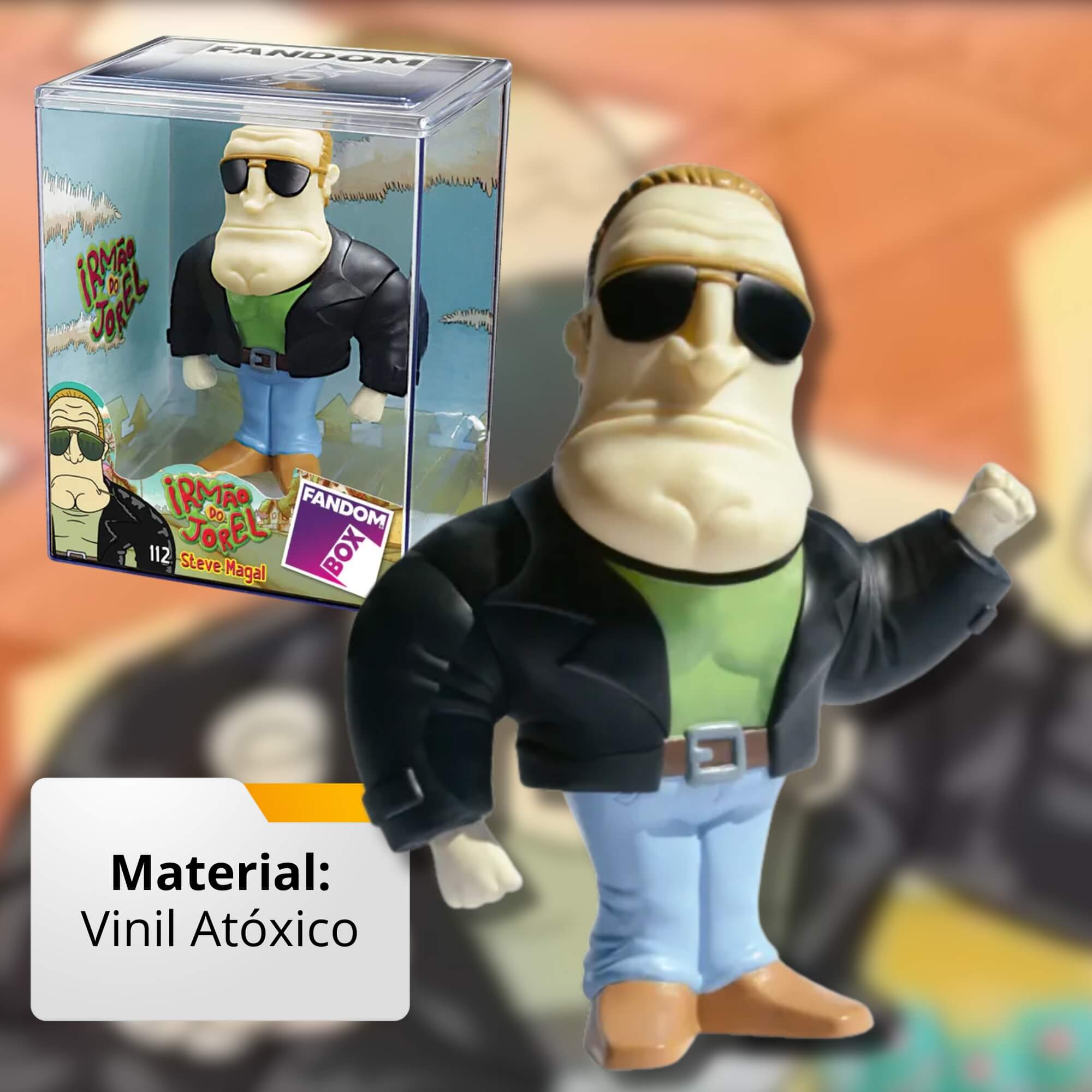 Fandom Box Steve Magal - Irmão do Jorel - Boneco Colecionável Vinil Atóxico Lider - 3702