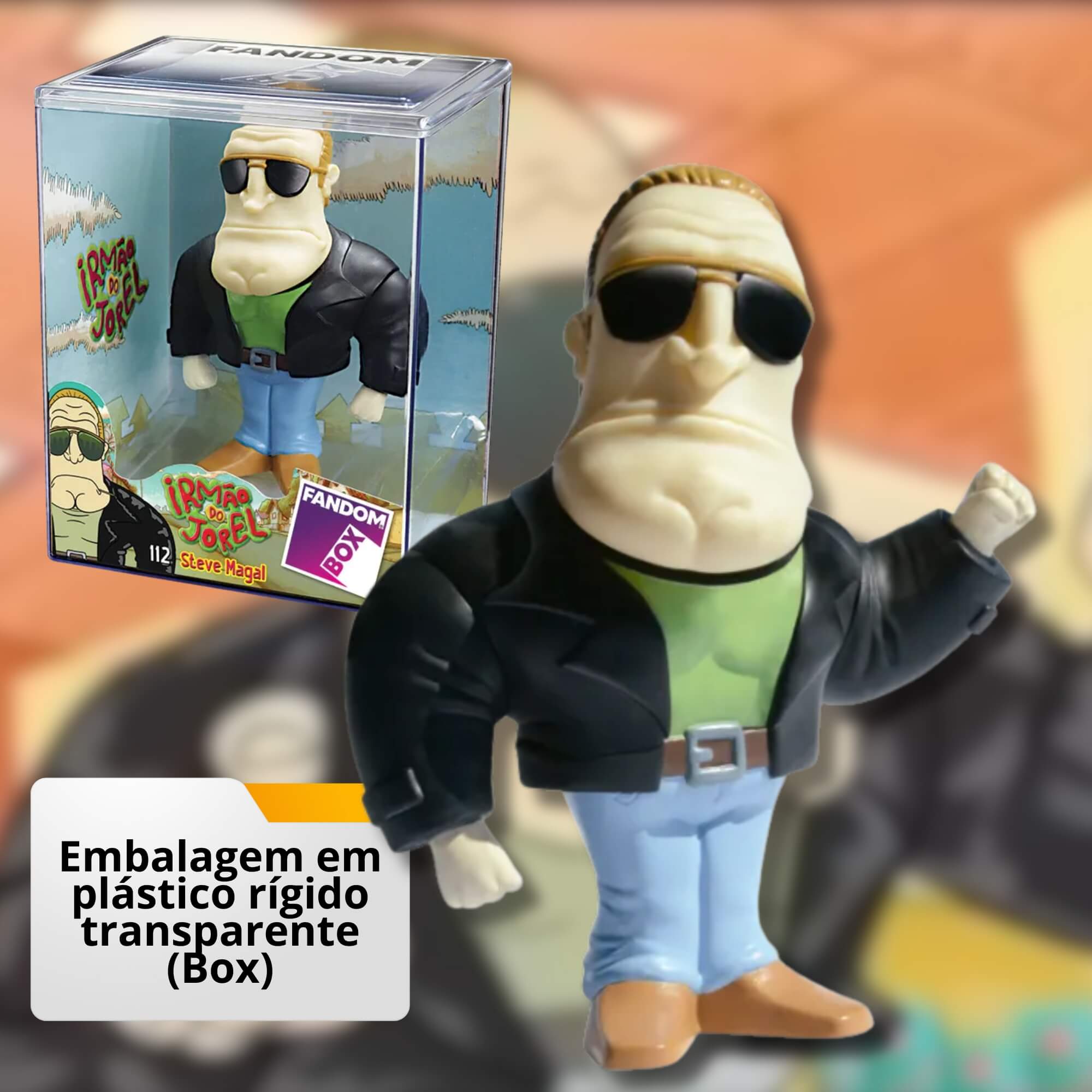 Fandom Box Steve Magal - Irmão do Jorel - Boneco Colecionável Vinil Atóxico Lider - 3702