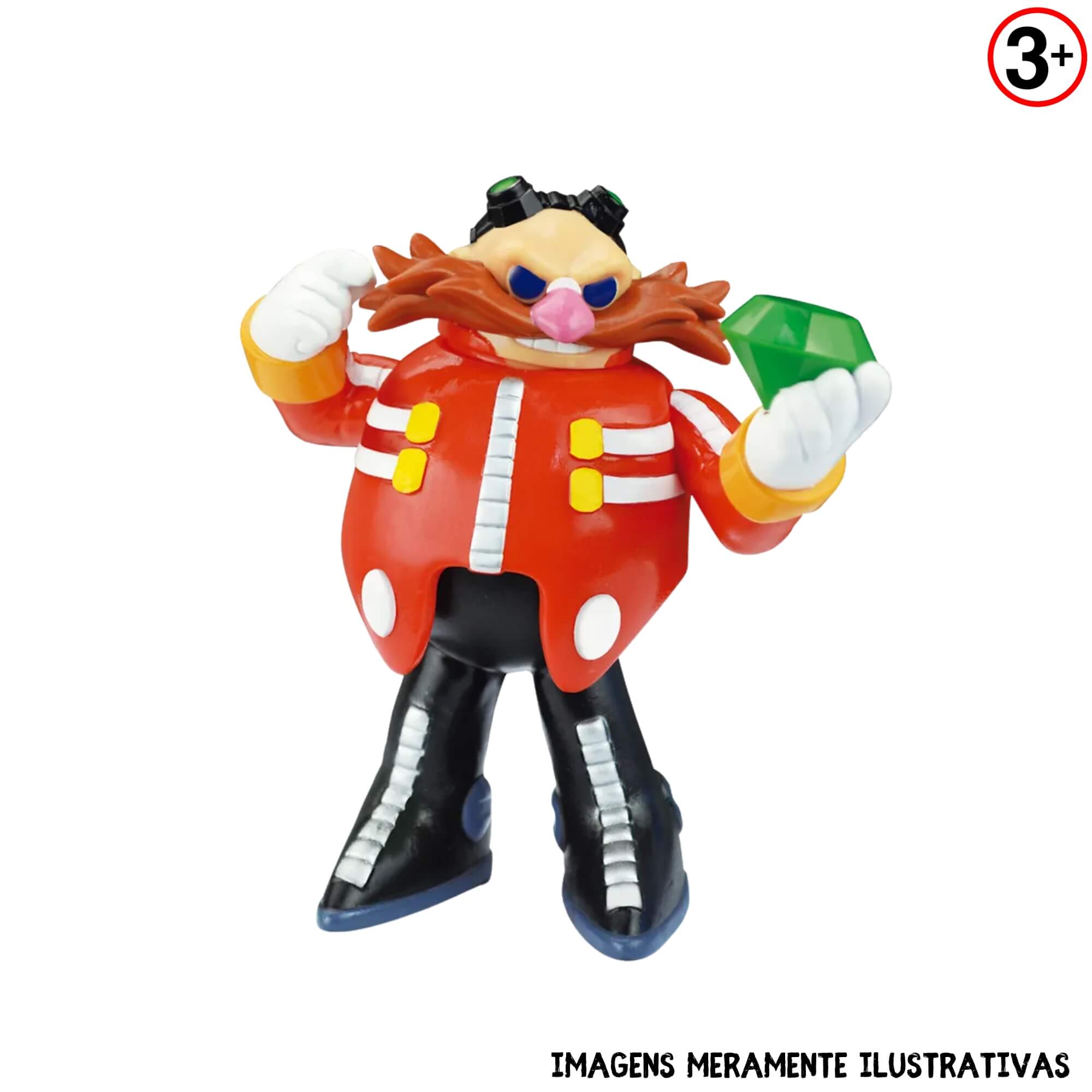 Fandom Box Turma do Sonic 110 Dr Eggman Boneco Miniatura Colecionável Líder - 3505