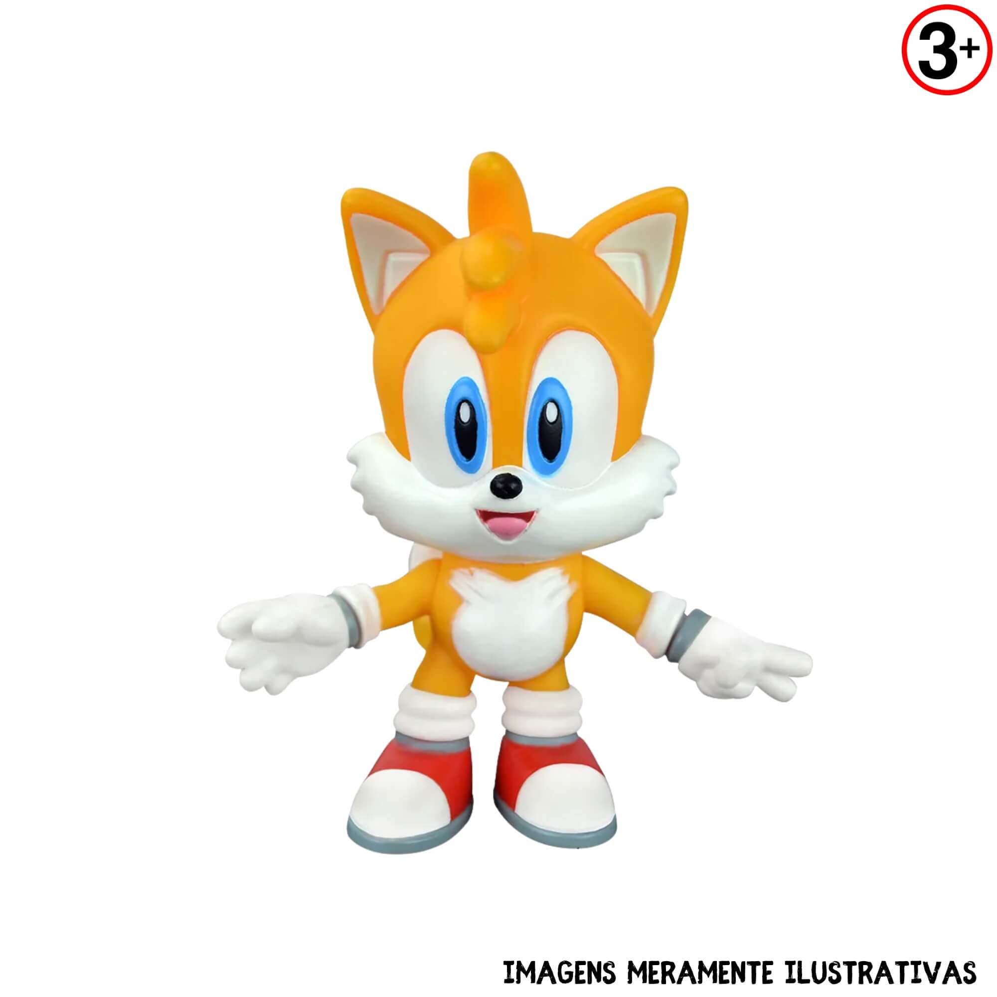 Fandom Box Turma do Sonic 106 Tails Boneco Miniatura Colecionável Lider - 3501