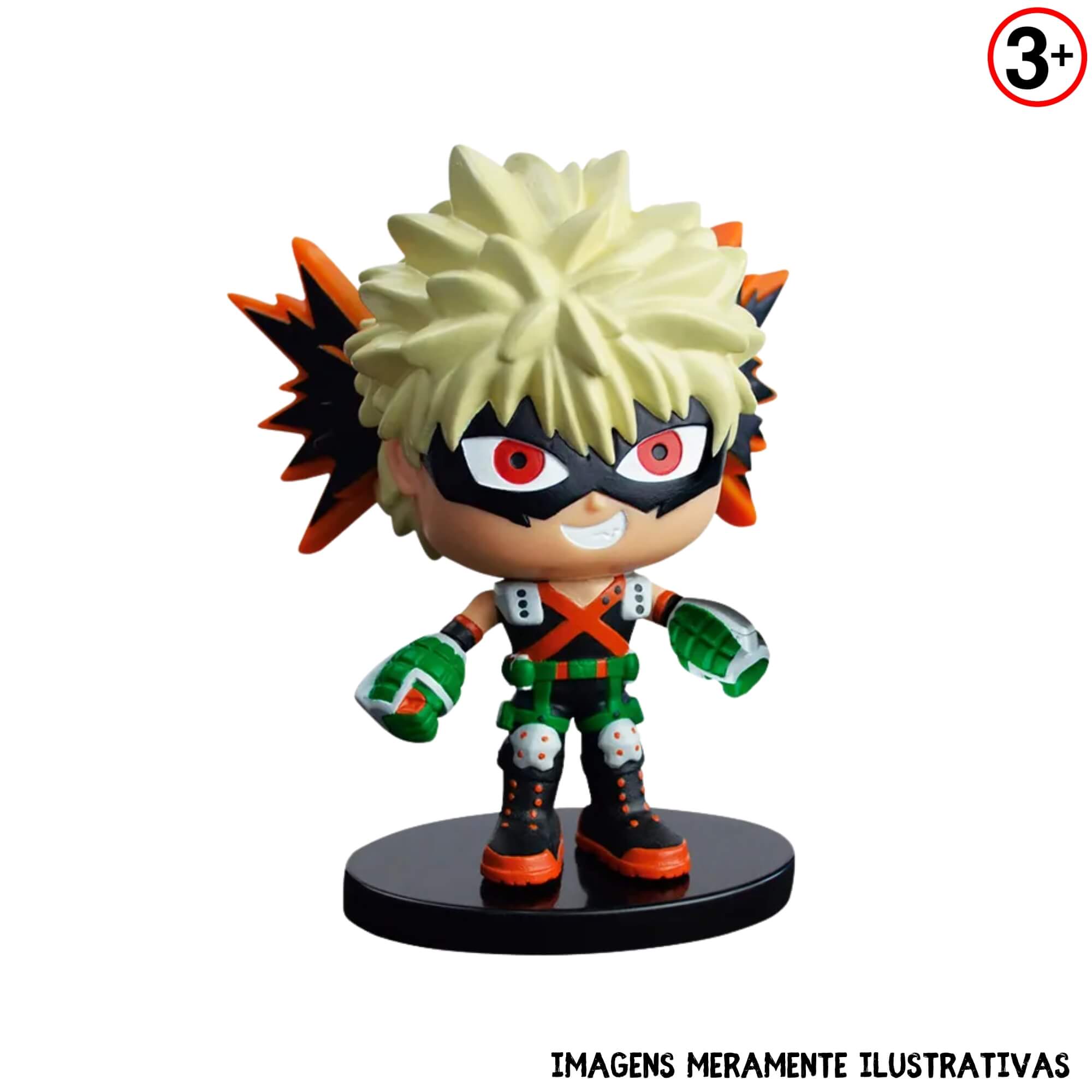 Fandom Box Hero Academy Katsuki Bakugo Boneco Miniatura Colecionável Líder - 3684