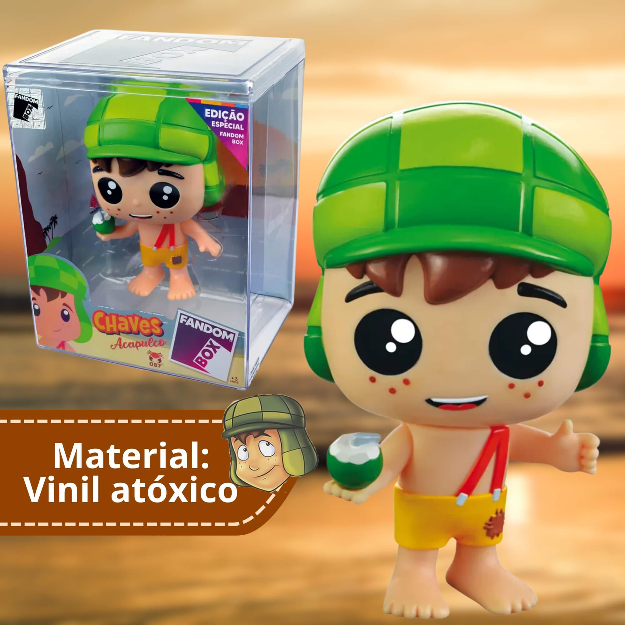 Fandom Box Chaves em Acapulco Boneco Colecionável Material Vinil Atóxico Lider - 3489