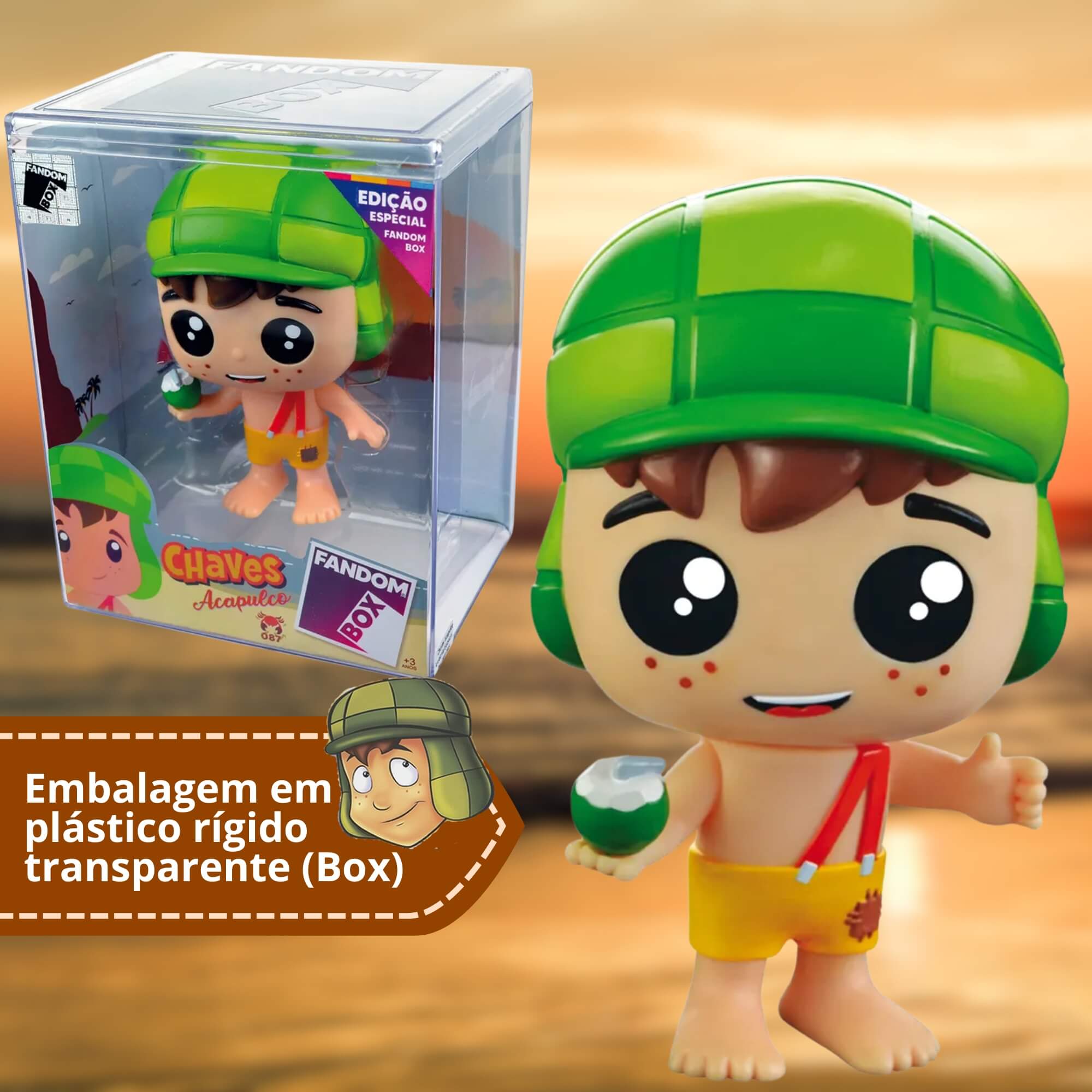 Fandom Box Chaves em Acapulco Boneco Colecionável Material Vinil Atóxico Lider - 3489